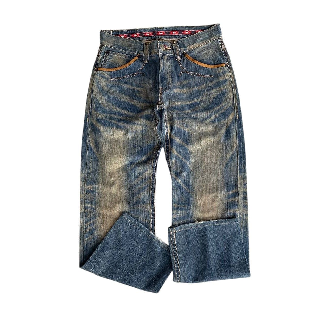 Edwin × Vintage RARE EDWIN EXCLUSIVE VINTAGE RUSTY MUDWASH DENIM W32X31 Size US 32 / EU 48 - 8 Thumbnail