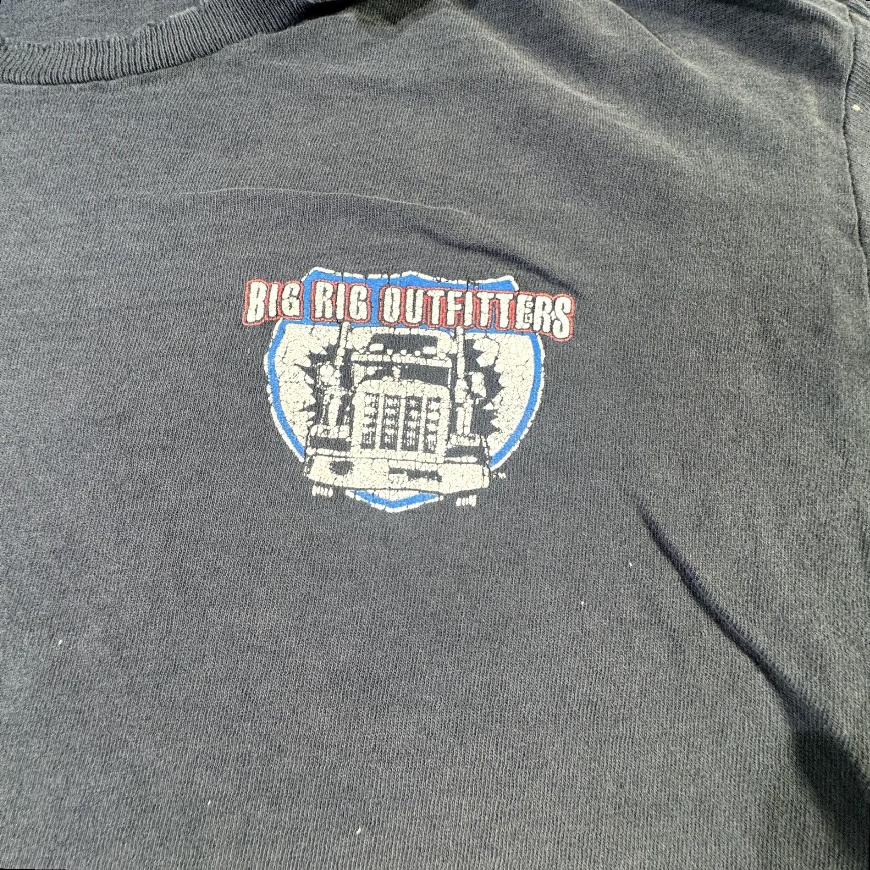 Vintage VINTAGE Big Rig Outfitters T-Shirt Men Large Black Graphic Truck Workwear Distressed Short Sleeve Size US L / EU 52-54 / 3 - 2 Thumbnail