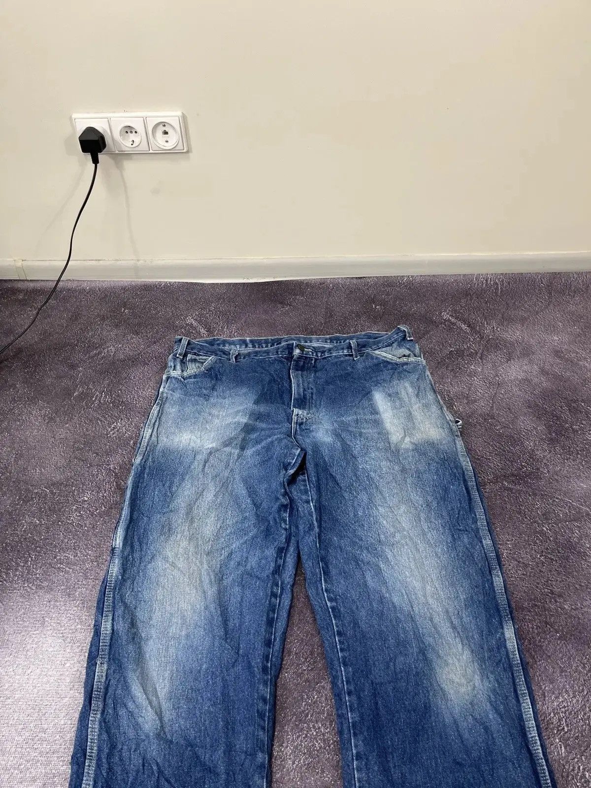 Dickies × Vintage Vintage Dickies Y2K Faded Blue Denim Hype Baggy Jeans Size US 42 / EU 58 - 7 Thumbnail