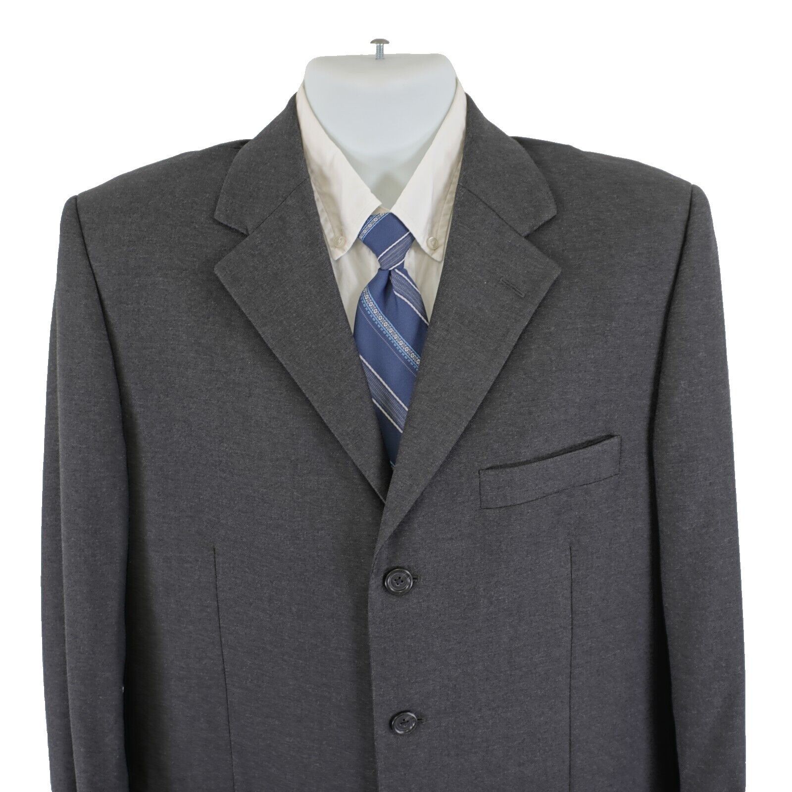 Pronto Uomo Pronto Uomo Italy Angelico Super 100s Worsted Wool Gray 3 Bu Size 42R - 1 Thumbnail