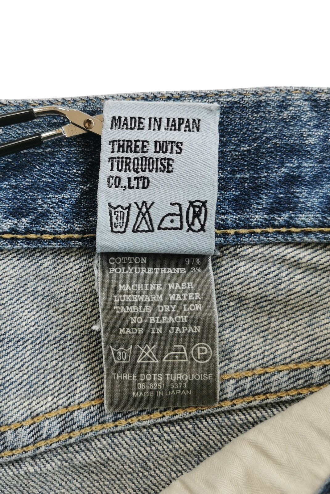 Japanese Brand THREE DOTS TURQUOISE JAPAN DISTRESSED JEANS Size US 30 / EU 46 - 5 Thumbnail