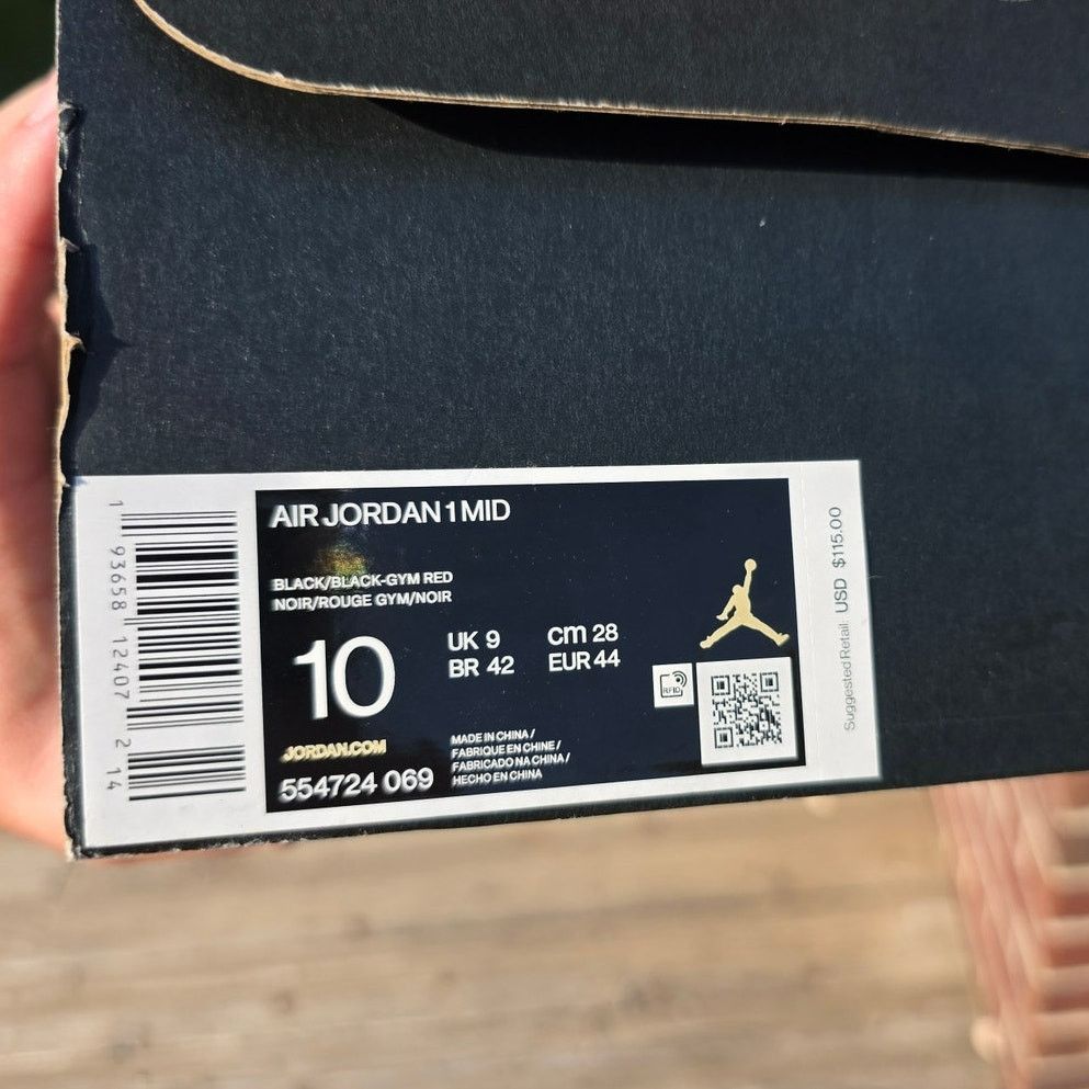 Jordan Brand × Nike Nike Air Jordan 1 Mid "Chicago Toe" Size US 10 / EU 43 - 8 Thumbnail