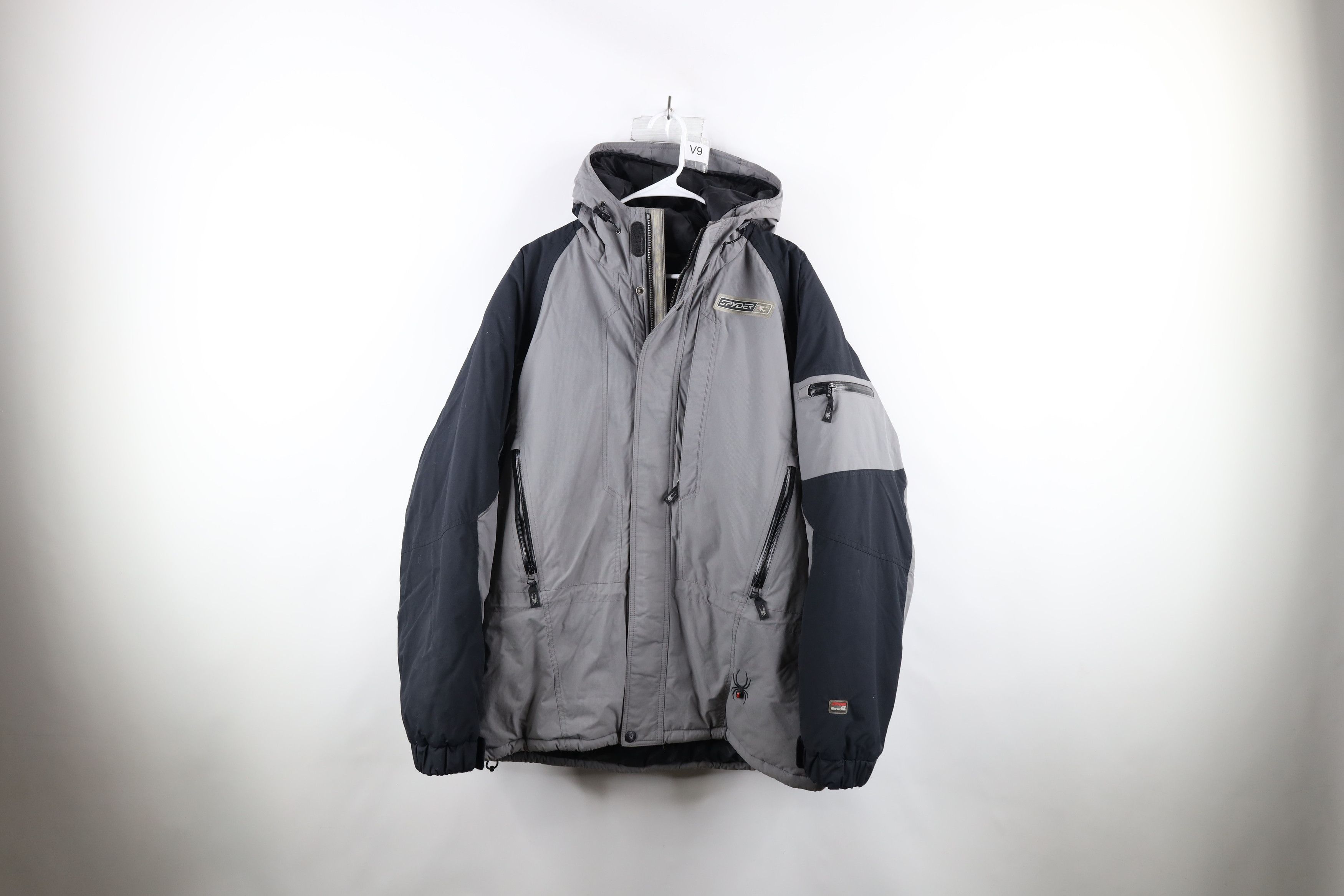 Spyder × Vintage Vintage Spyder Hooded Skiing Snowboard Puffer Jacket Gray Size US L / EU 52-54 / 3 - 1 Thumbnail