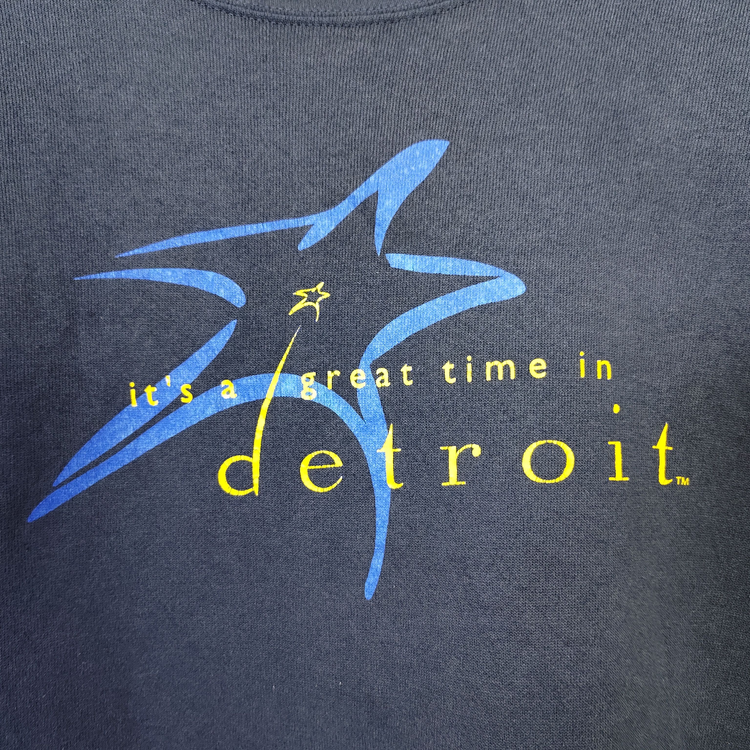 Vintage Vintage 90s DETROIT Sweatshirt Size US M / EU 48-50 / 2 - 3 Thumbnail