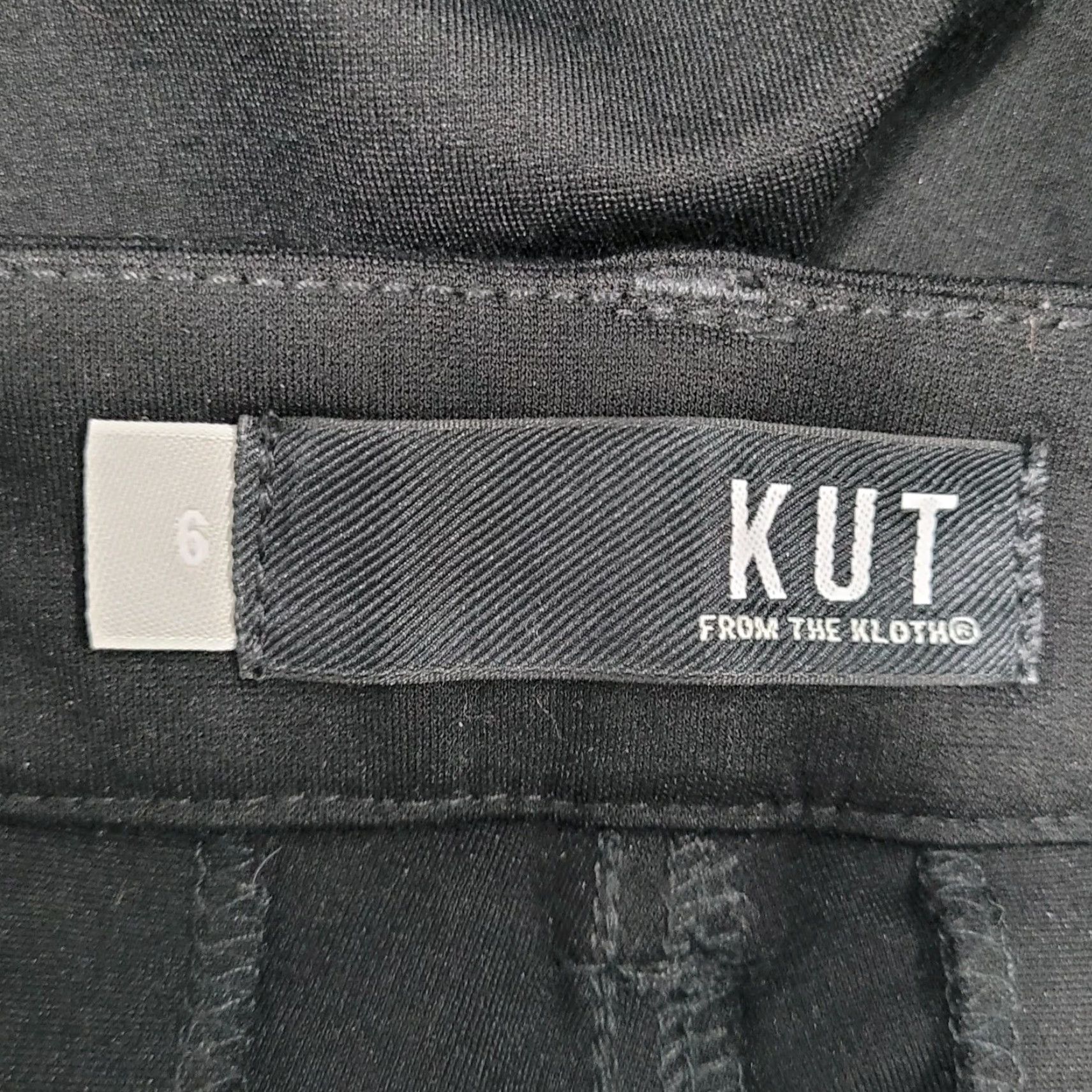 Vintage KUT From The Kloth Black Elizabeth Straight Leg Stretch Pants 6 (30x27) NWT Size 28" / US 6 / IT 42 - 3 Thumbnail
