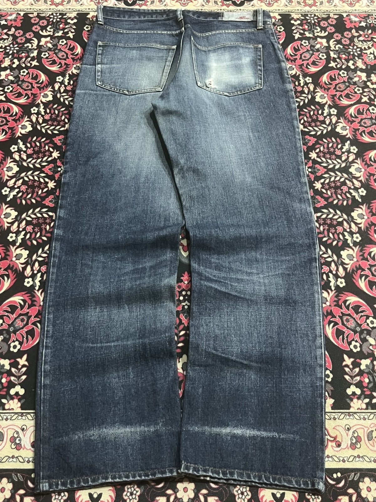 NEXT Vintage Next Standard Blue Faded Washed Loose Fit Jeans Size US 32 / EU 48 - 2 Thumbnail