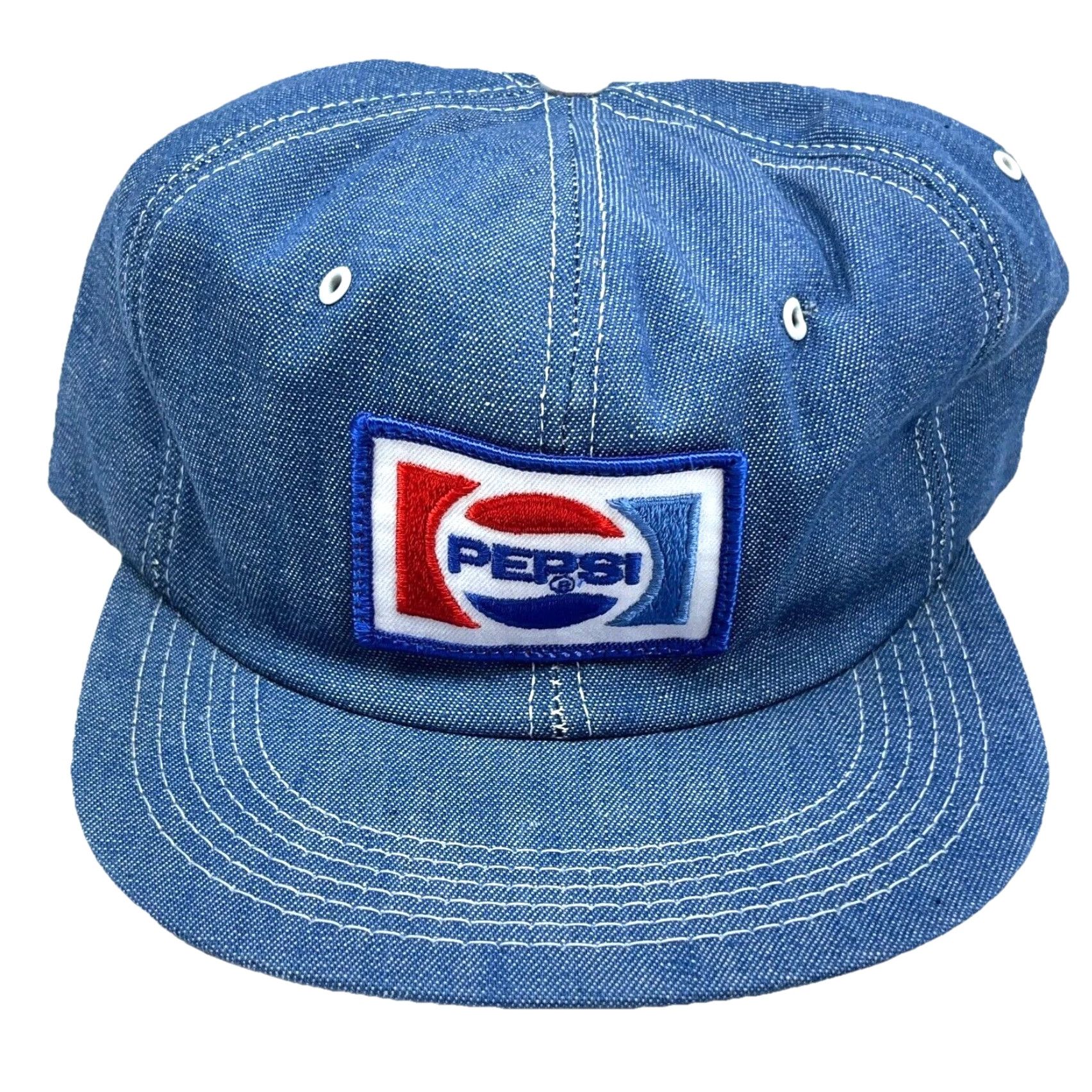 Vintage VINTAGE K-Brand Trucker Hat Denim Cotton One Size Blue 80s 90s Retro USA Made Adjustable Size US 35 - 2 Thumbnail