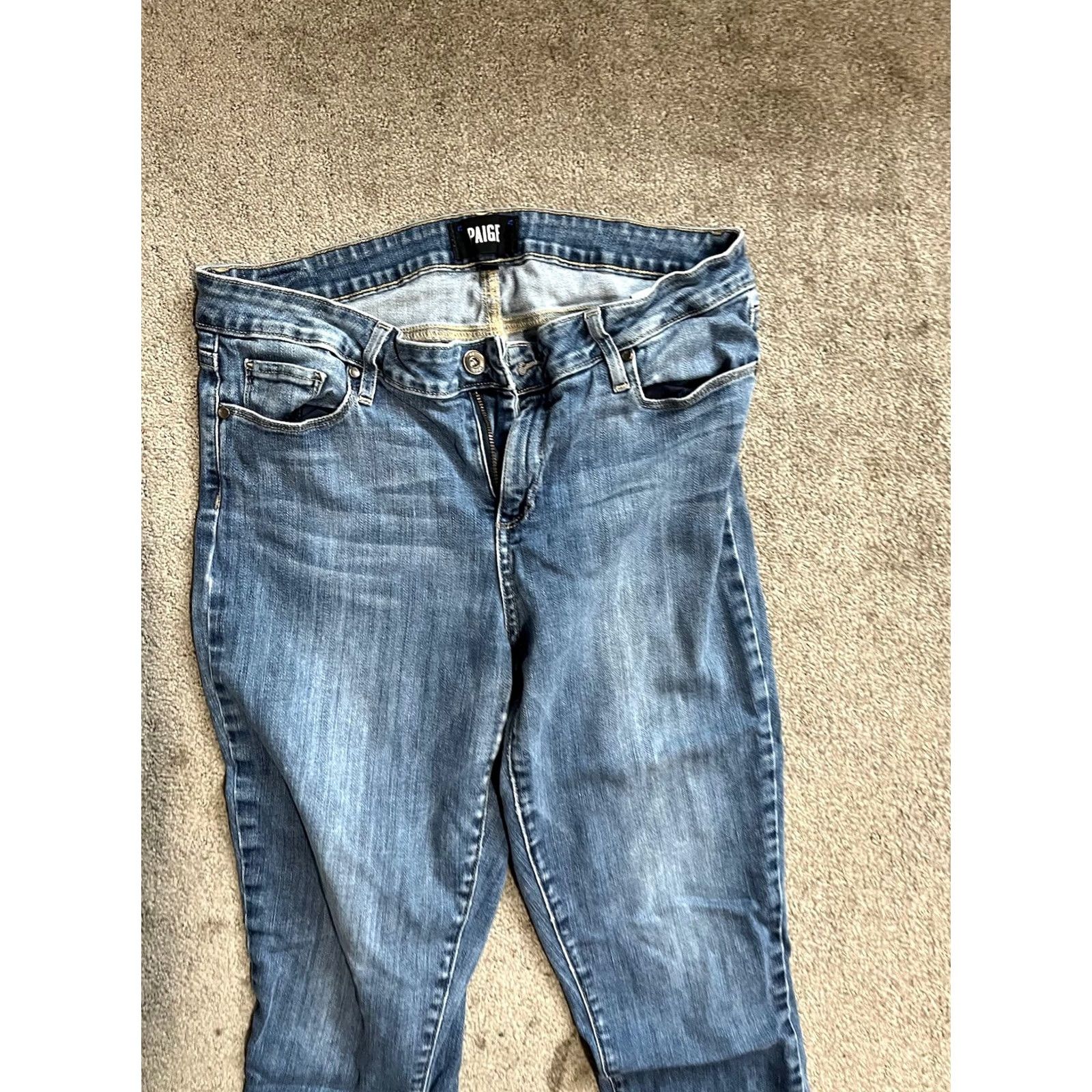 Paige PAIGE Verdugo Skinny Jeans Size 32 Ankle Distressed Medium Wash Women's Size 24" / US 00 / IT 34 - 2 Thumbnail