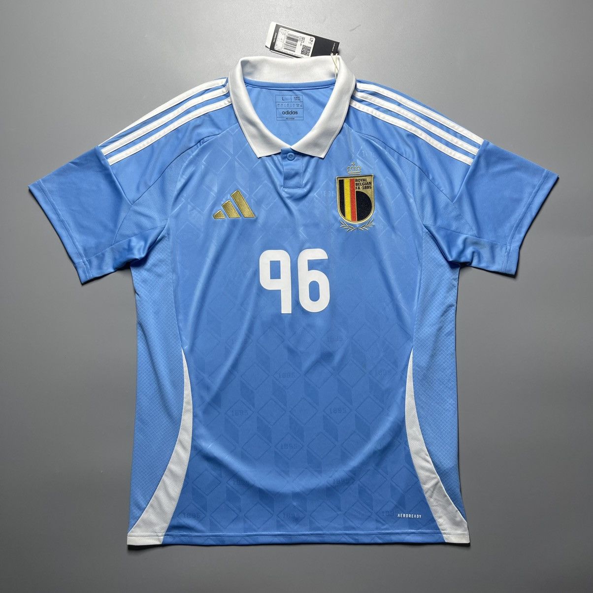 Vintage BELGIUM ADIDAS 2024 EURO FOOTBALL SOCCER AWAY JERSEY Size US L / EU 52-54 / 3 - 1 Thumbnail