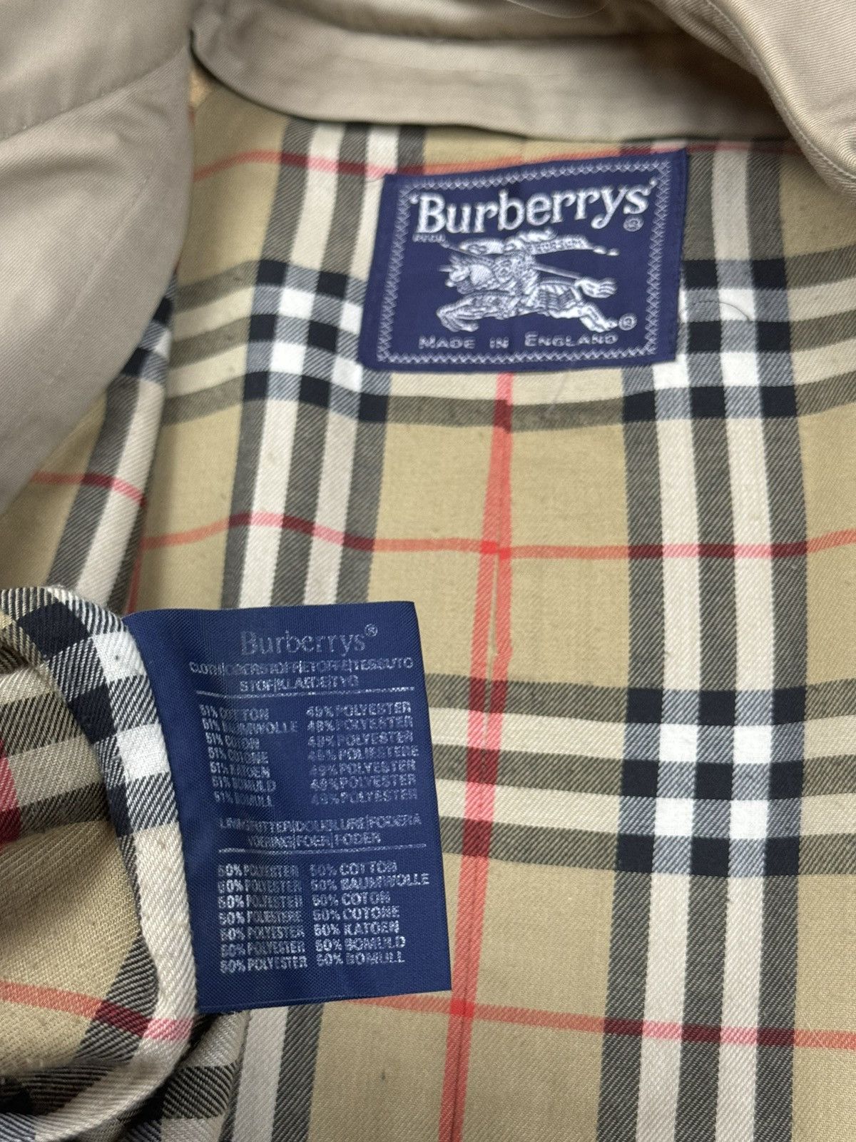 Burberry Vintage trench coat Burberry original luxury streetwear item Size L / US 10 / IT 46 - 3 Thumbnail