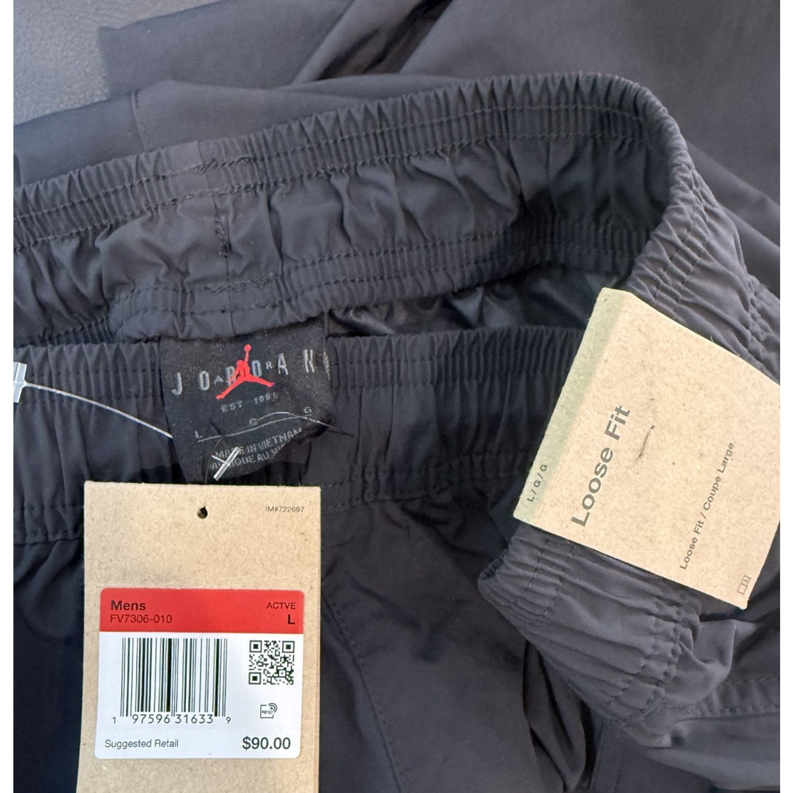 Nike NWT NIKE Jordan Essential Woven Statement Black Pants Sz L Size US 36 / EU 52 - 5 Thumbnail