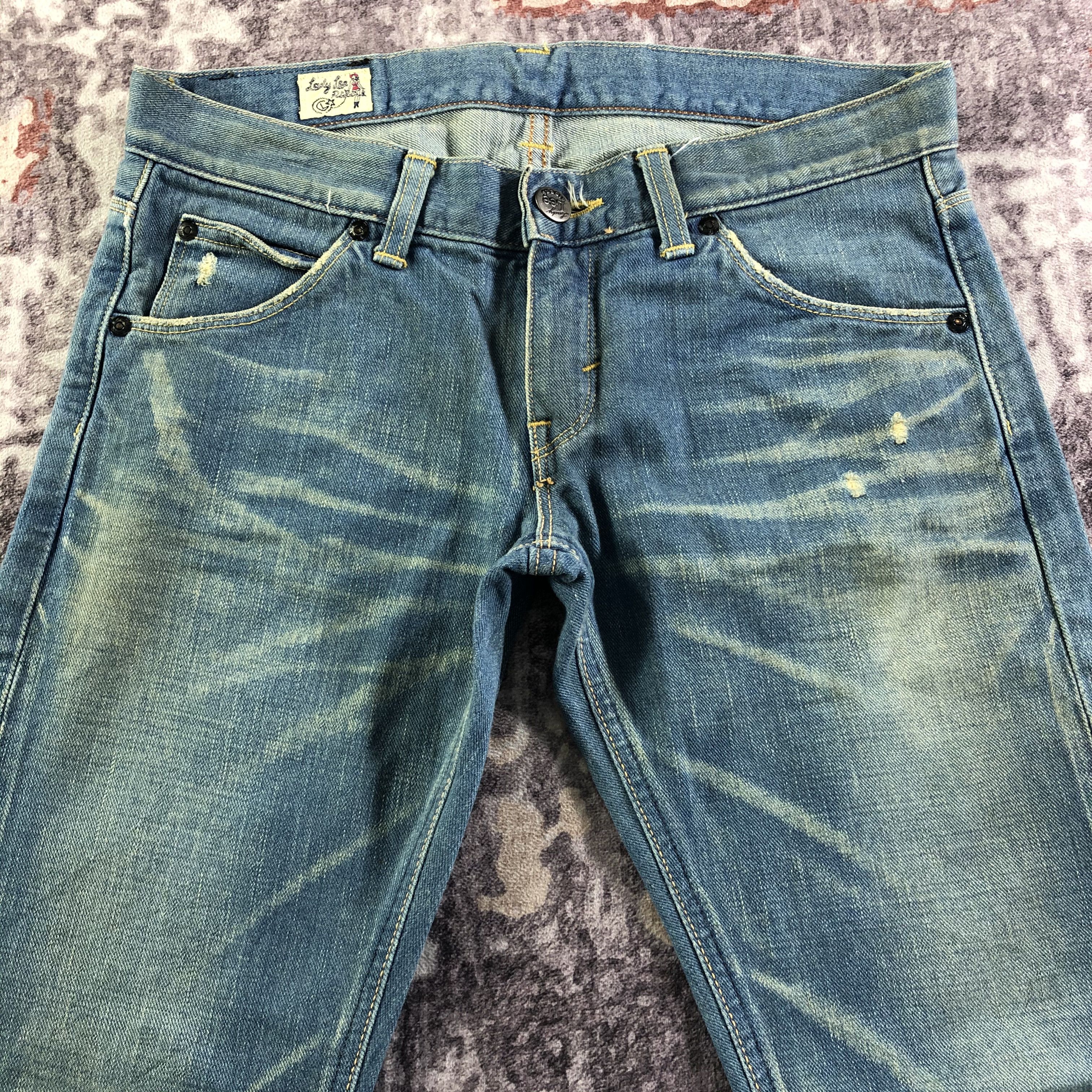 Lee × Vintage Vintage Blue Wash Lady Lee Riders Selvedge Jeans-JM3646 Size 31" - 3 Thumbnail