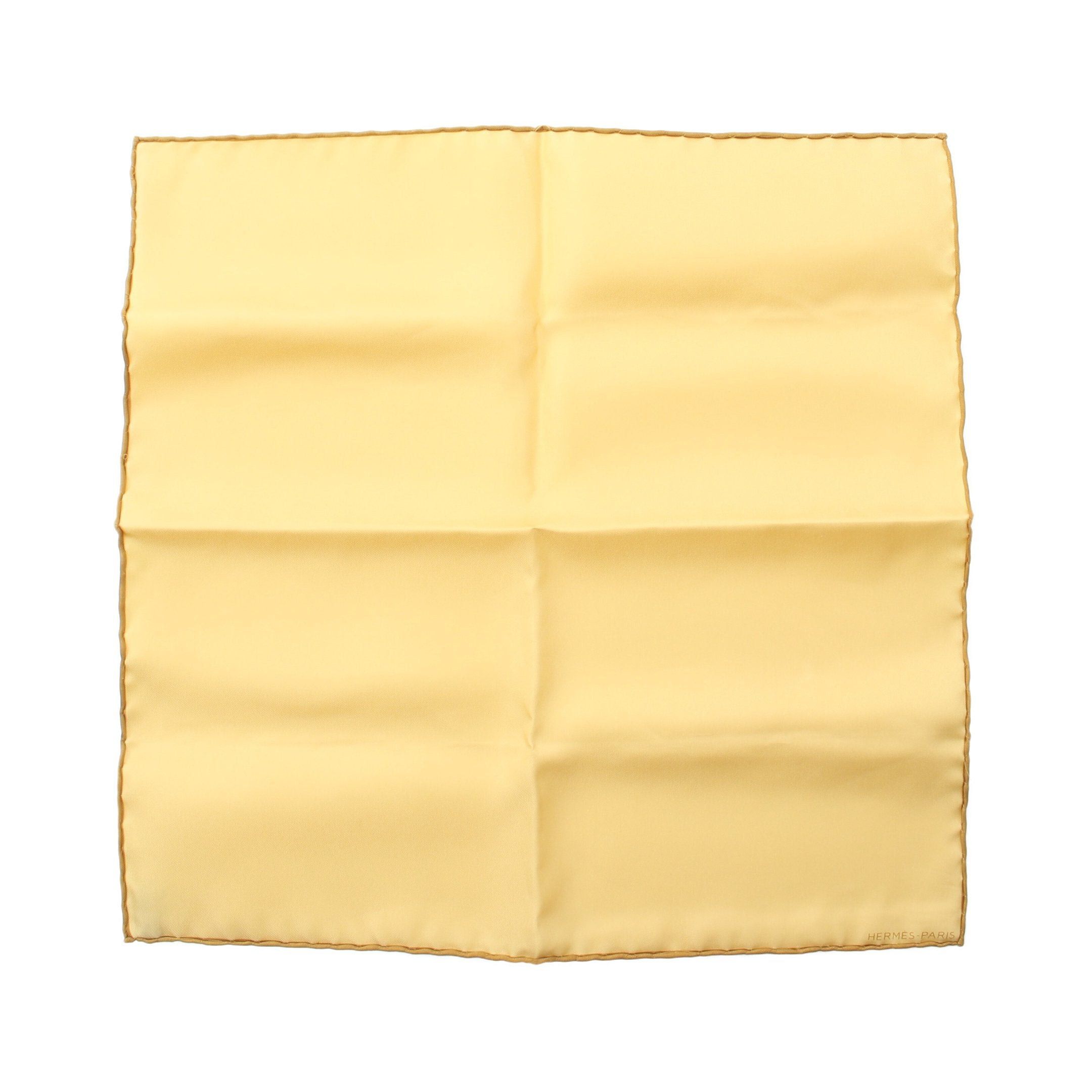 Hermes Hermes Petit Carres 40 Handkerchief Scarf Silk Yellow Size ONE SIZE - 1 Thumbnail