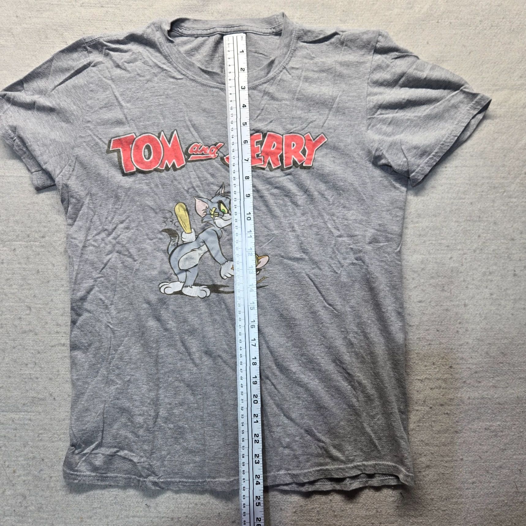 Vintage Tom & Jerry T-Shirt Retro Shirt Adult Medium Gray Mens Size M Classic Cartoon Cat Mouse 90s Theme Size US M / EU 48-50 / 2 - 5 Thumbnail