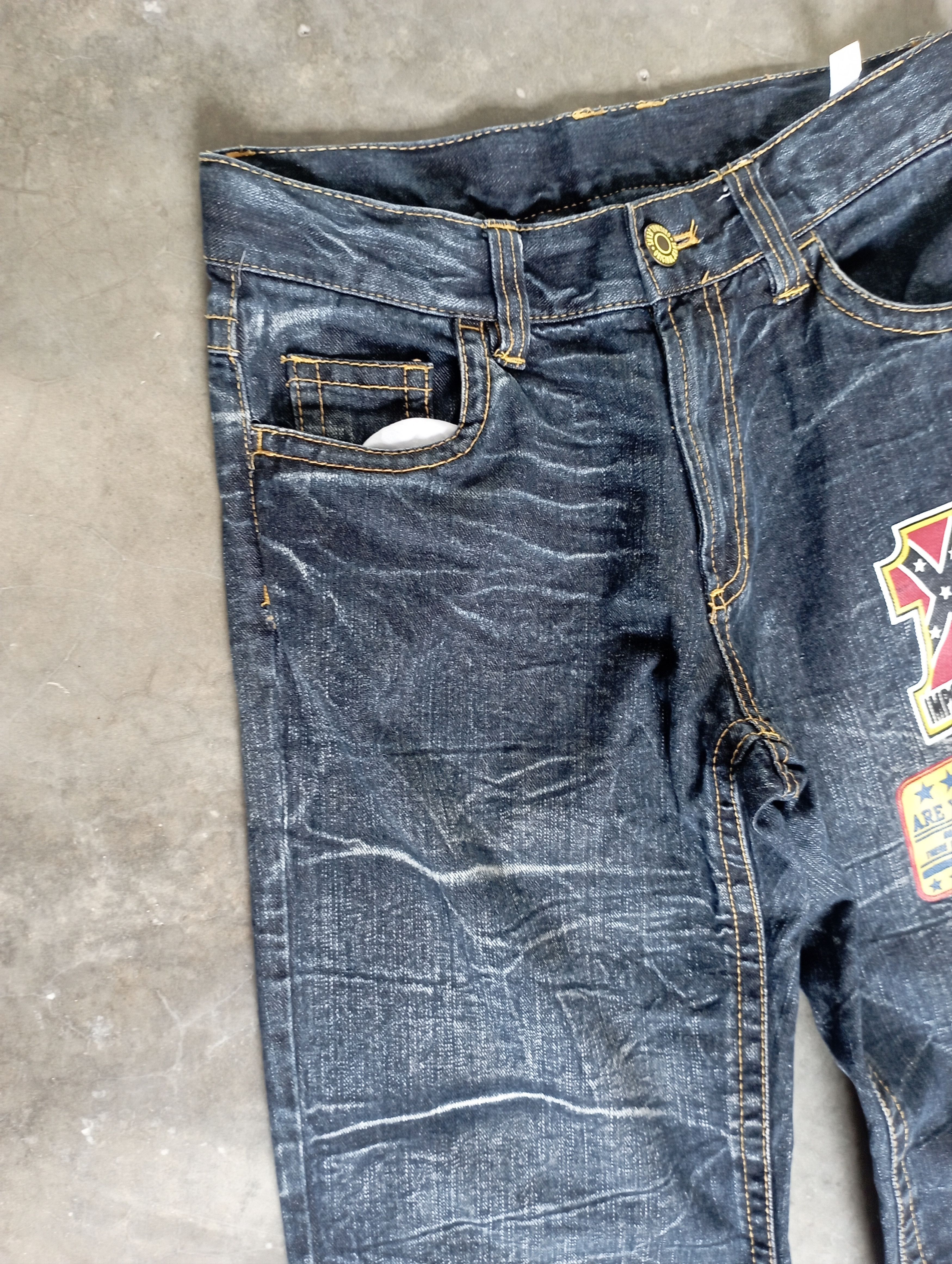 Fragment Design Crazy Lightning Wash Japanese Brand Black Line Jeans Size US 30 / EU 46 - 8 Thumbnail