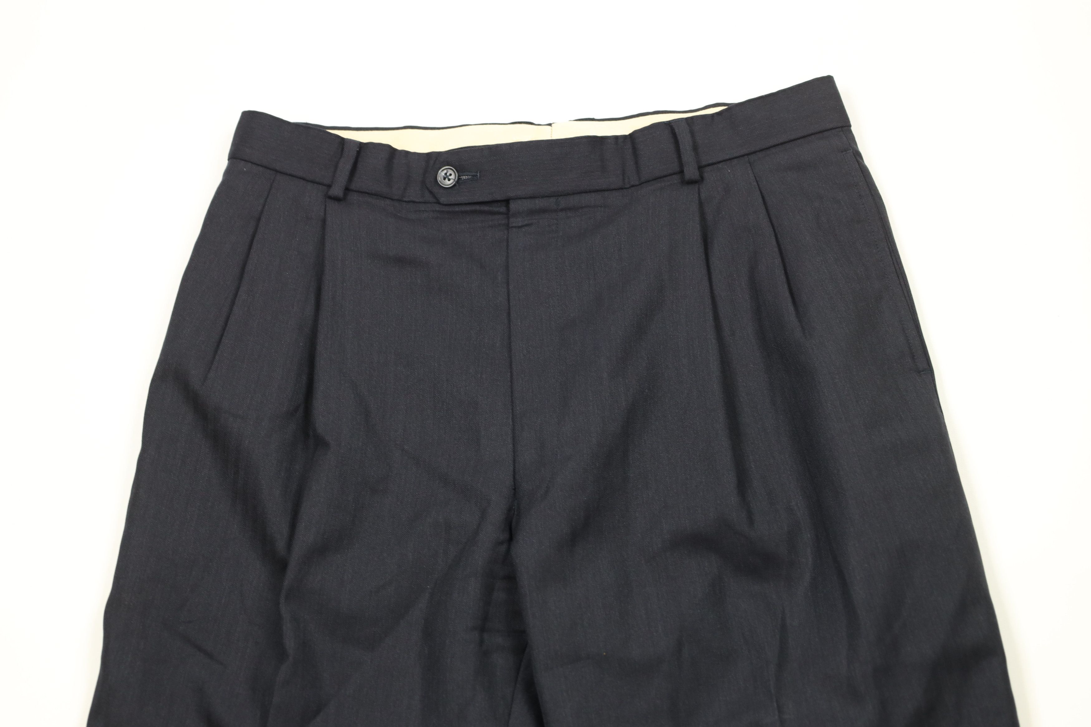 Vintage Vintage 90s Streetwear Herringbone Wide Leg Chino Pants Size US 32 / EU 48 - 2 Thumbnail