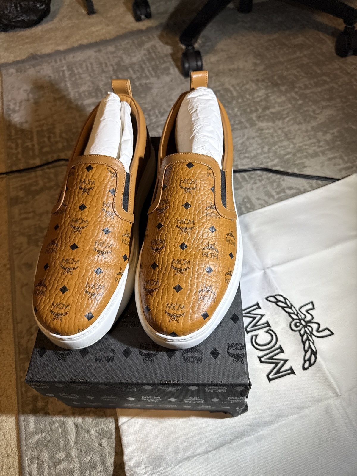 Mcm slip ons MCM NEO TERRAIN SLIP ON MONOGRAM SNEAKER IN VISETOS LEATHER  main image 2
