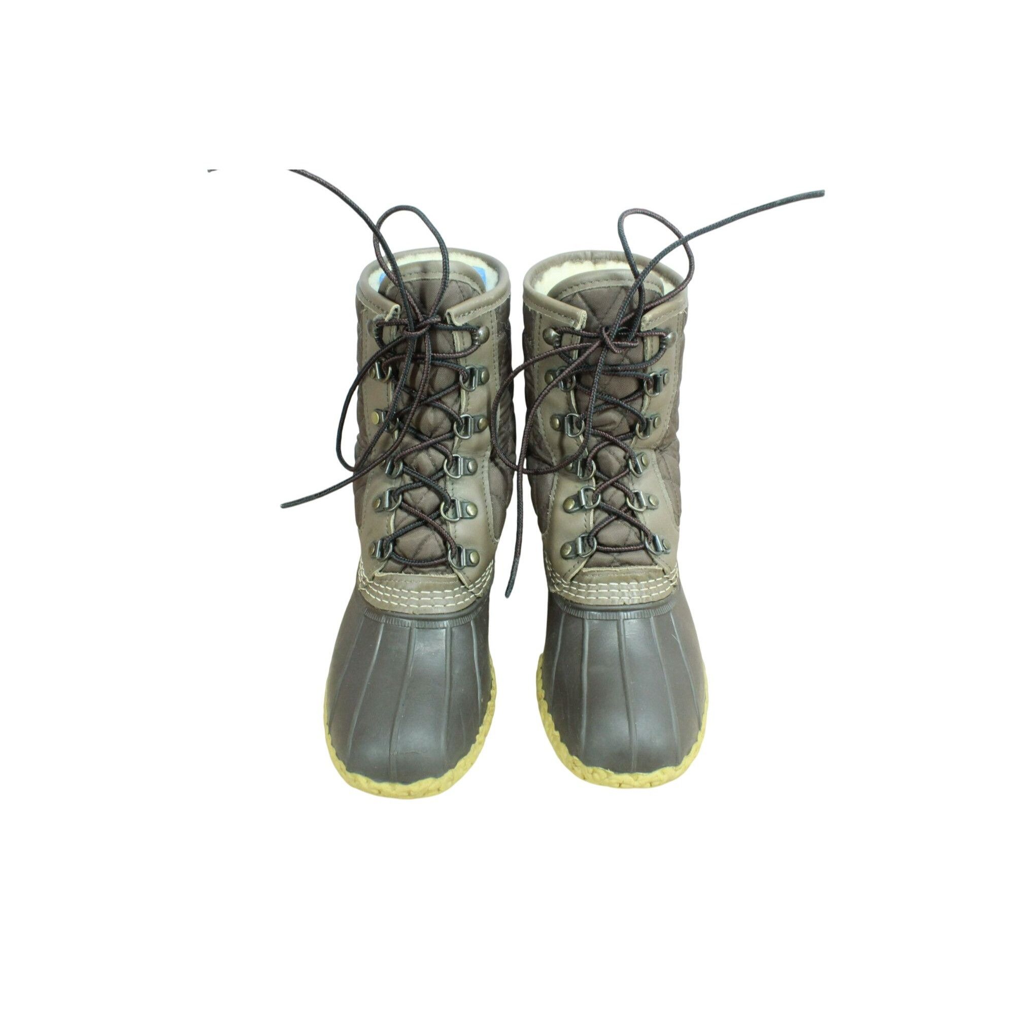 L.L. Bean LL Bean Brown Shearling Quilted Insulated Duck Boots Size US 6 / IT 36 - 5 Thumbnail