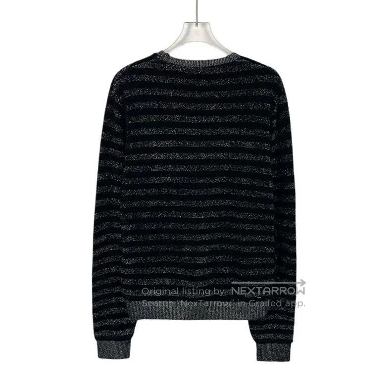 Saint Laurent Paris Saint Laurent Paris Black striped knitted sweater. Size US M / EU 48-50 / 2 - 2 Thumbnail