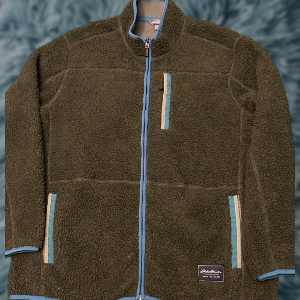 Eddie Bauer Eddie Bauer Sherpa Jacket Mens Large High Pile Lodon Green Mens Size XL Outdoors Jacket Size US L / EU 52-54 / 3 - 1 Thumbnail