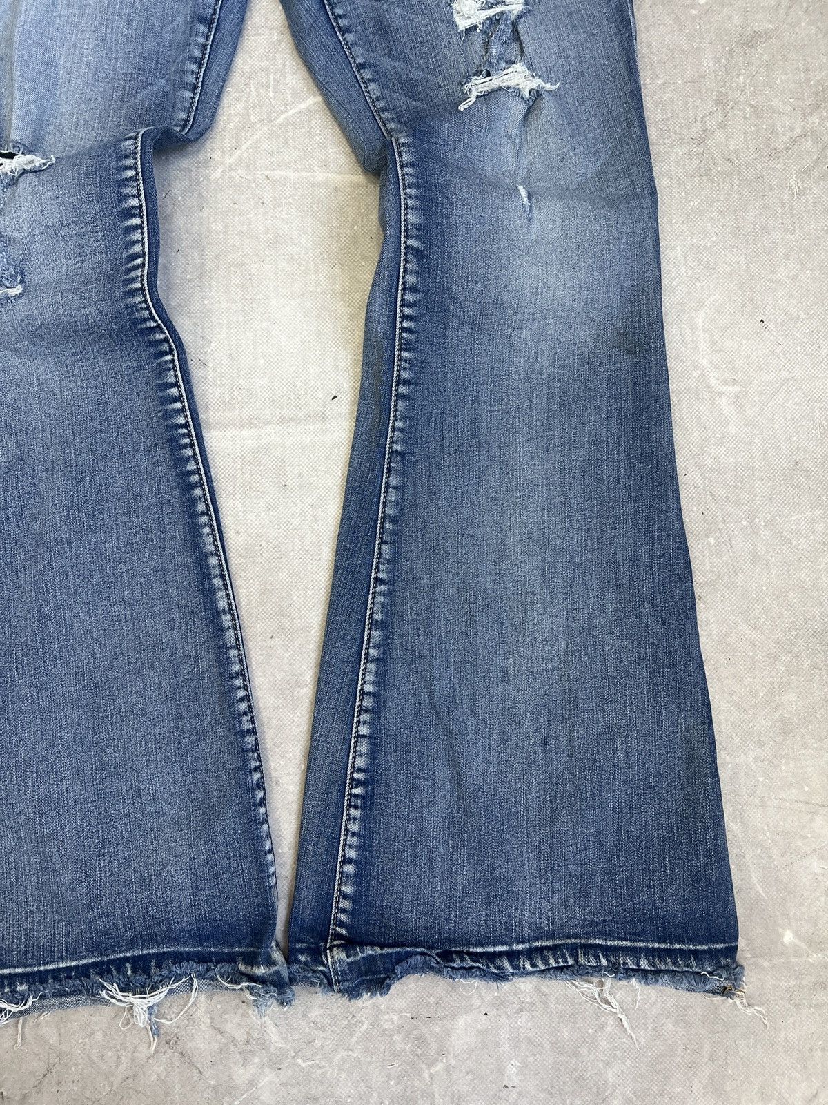 Tornado Mart Y2K Flared Denim Jeans Distressed tornado mart style hype Size US 35 - 4 Thumbnail