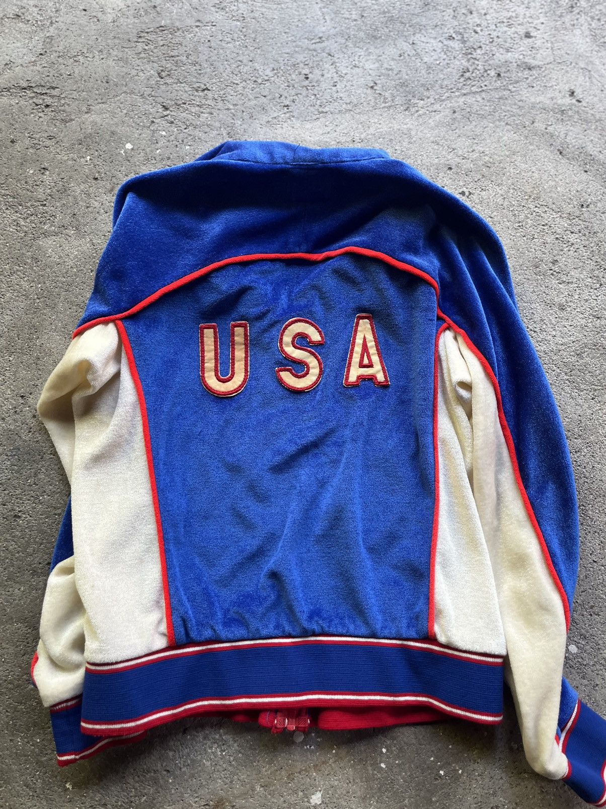 USA Olympics 1980 Winter Olympics USA Hockey Velour Tracksuit Size US S / EU 44-46 / 1 - 11 Thumbnail