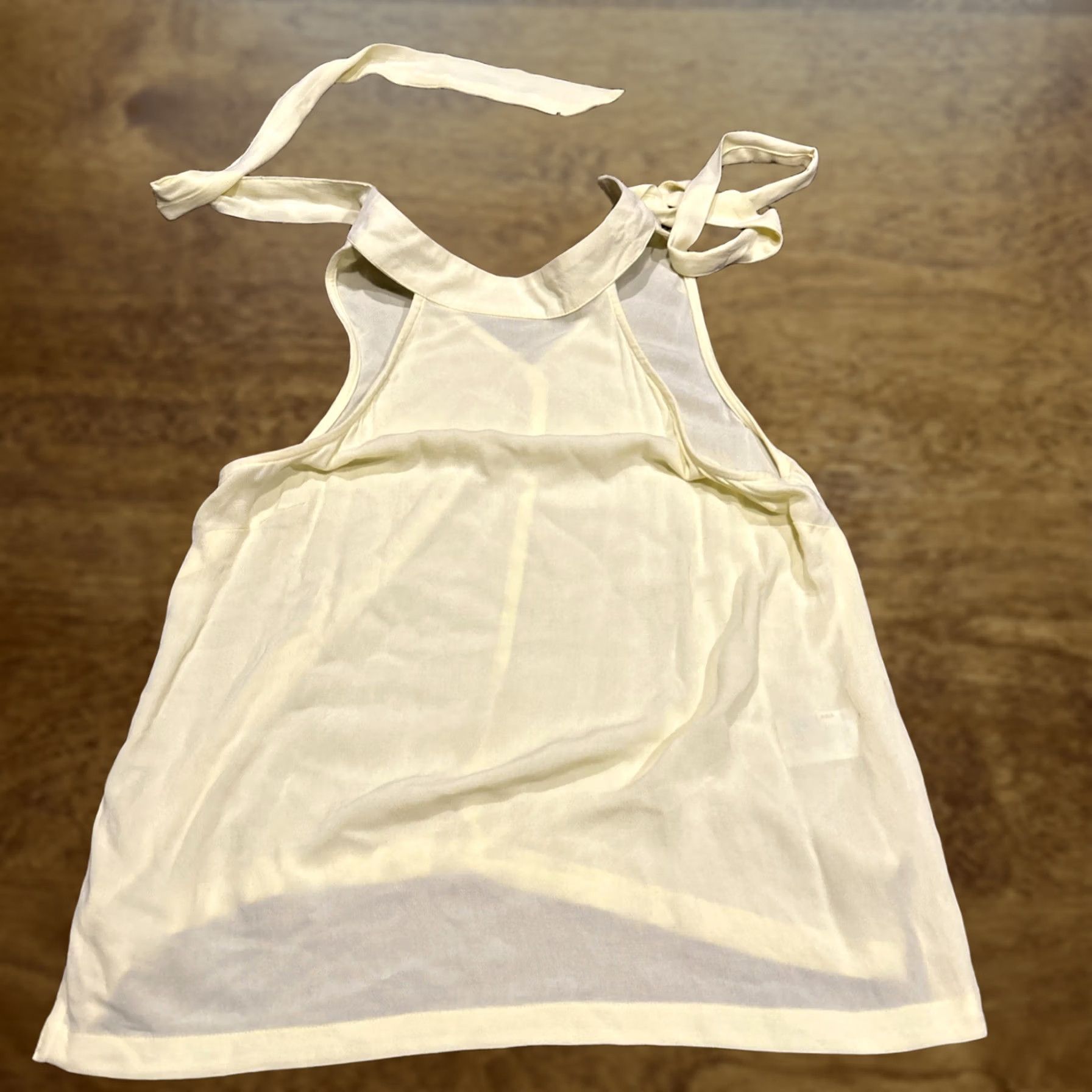 American Eagle Outfitters American Eagle Outfitters Blouse Shirt Women XS V-Neck Sleeveless Sheer Viscose Bohemian Multicolor Yellow Pattern Solid Size XS / US 0-2 / IT 36-38 - 1 Thumbnail