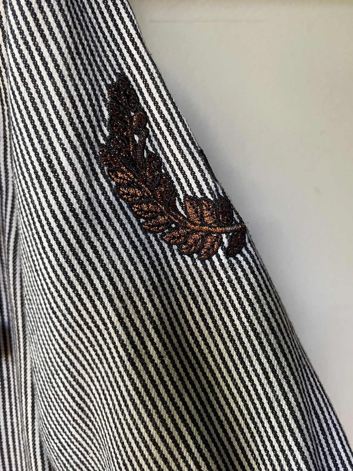 Norton Norton stripped embroidery shirt Size US M / EU 48-50 / 2 - 8 Thumbnail