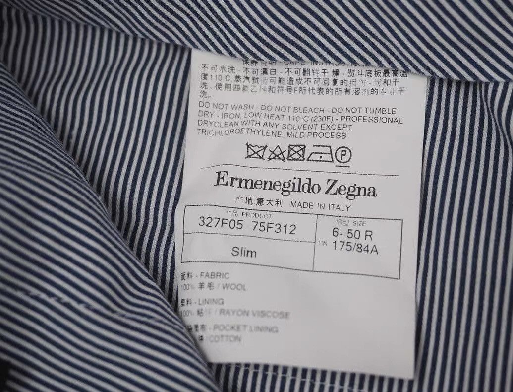 Ermenegildo Zegna Ermenegildo Zegna Wool Suit Pants - Navy Size US 30 / EU 46 - 7 Thumbnail