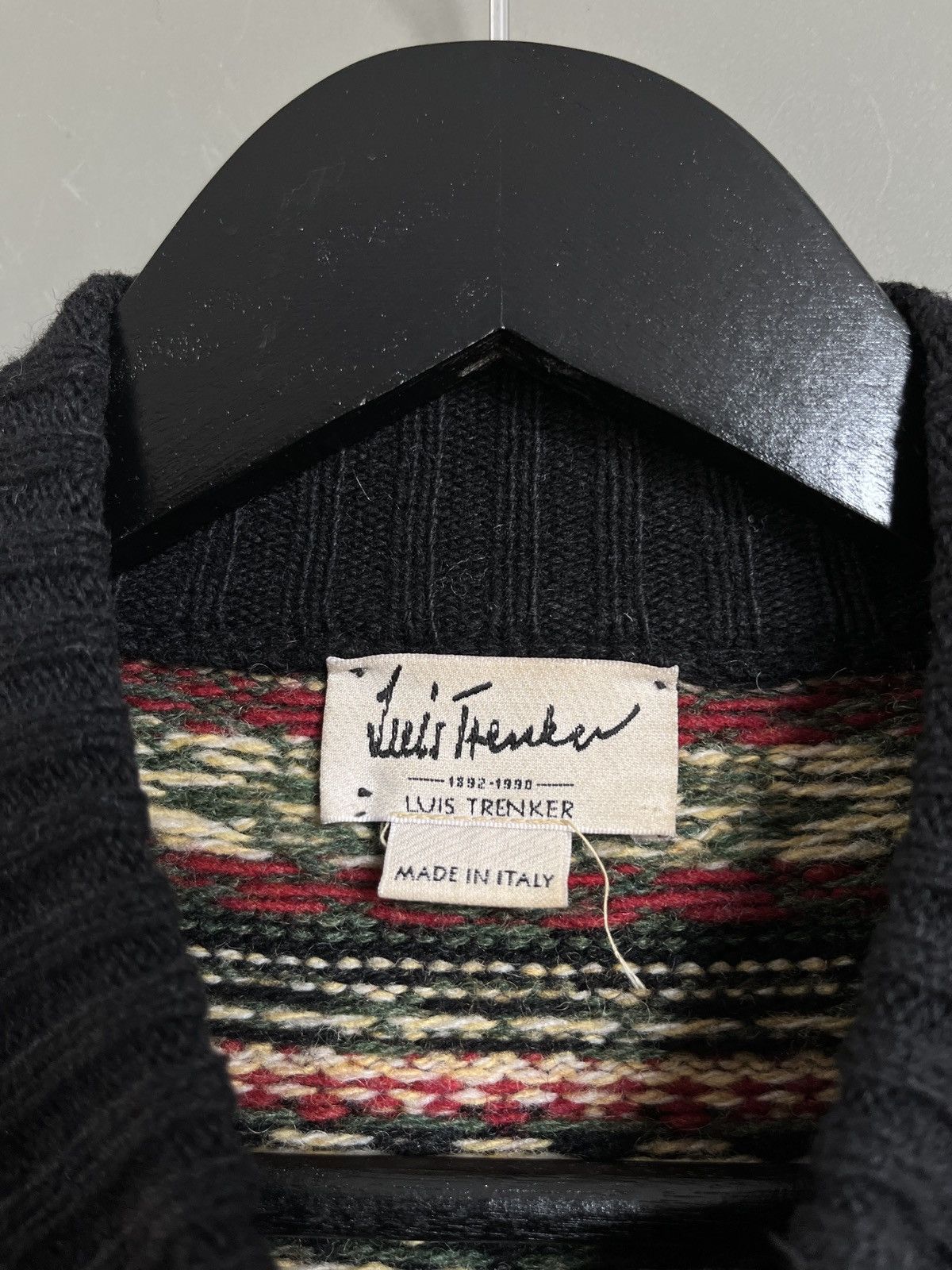Other Luis Trenker Multicolor Ornamental Zip Wool Sweater Size US L / EU 52-54 / 3 - 3 Thumbnail