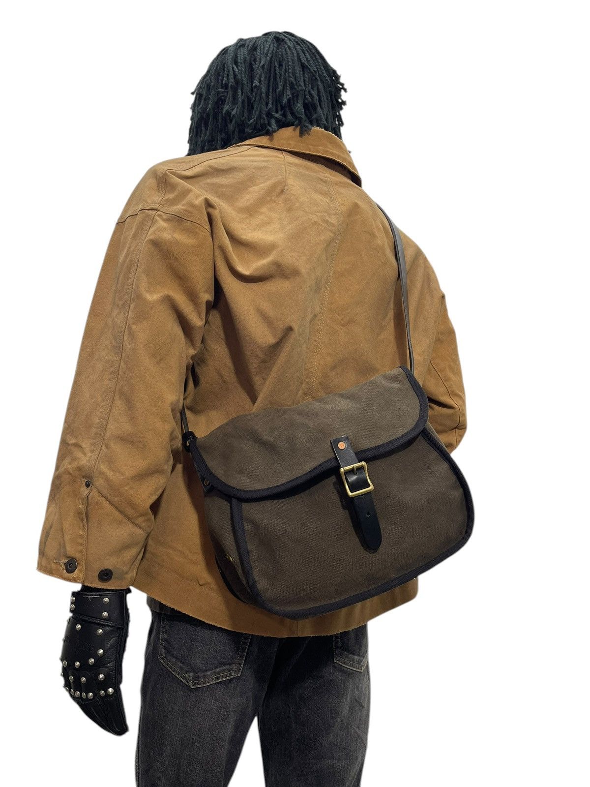 Comme des Garcons × Stussy Leather Canvas Slow Japan Messenger Bag julius amir 1🟩2 Size ONE SIZE - 1 Thumbnail