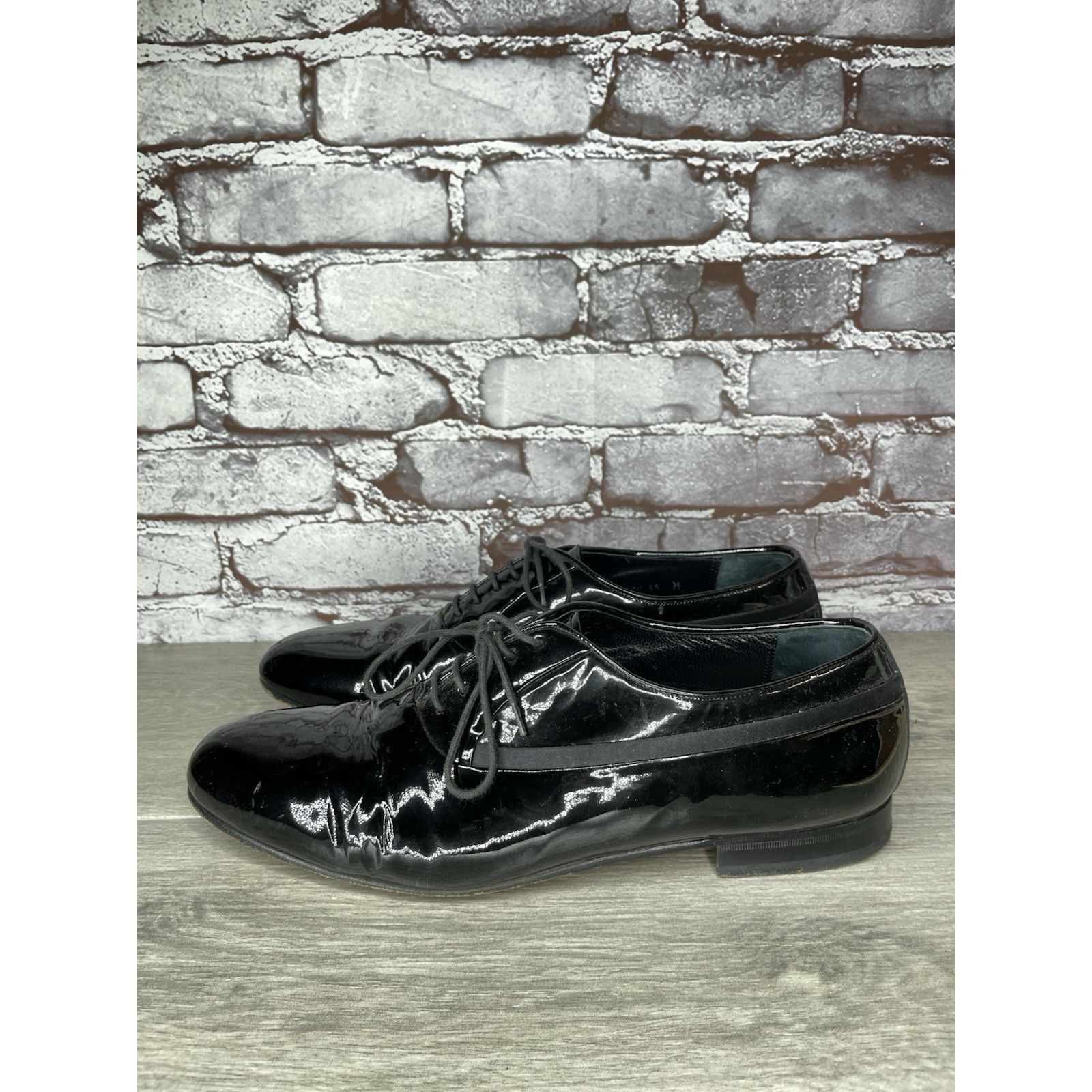 Mezlan Mezlan Broadway Black Patent Leather Tuxedo Oxfords Dress Sh Size US 11 / EU 44 - 20 Thumbnail