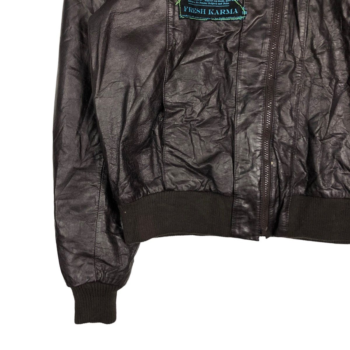 Japanese Brand 🔥RIOT RIOT VINTAGE BOMBER JACKET SOFT LEATHER ISSEY MIYAKE Size US M / EU 48-50 / 2 - 9 Thumbnail