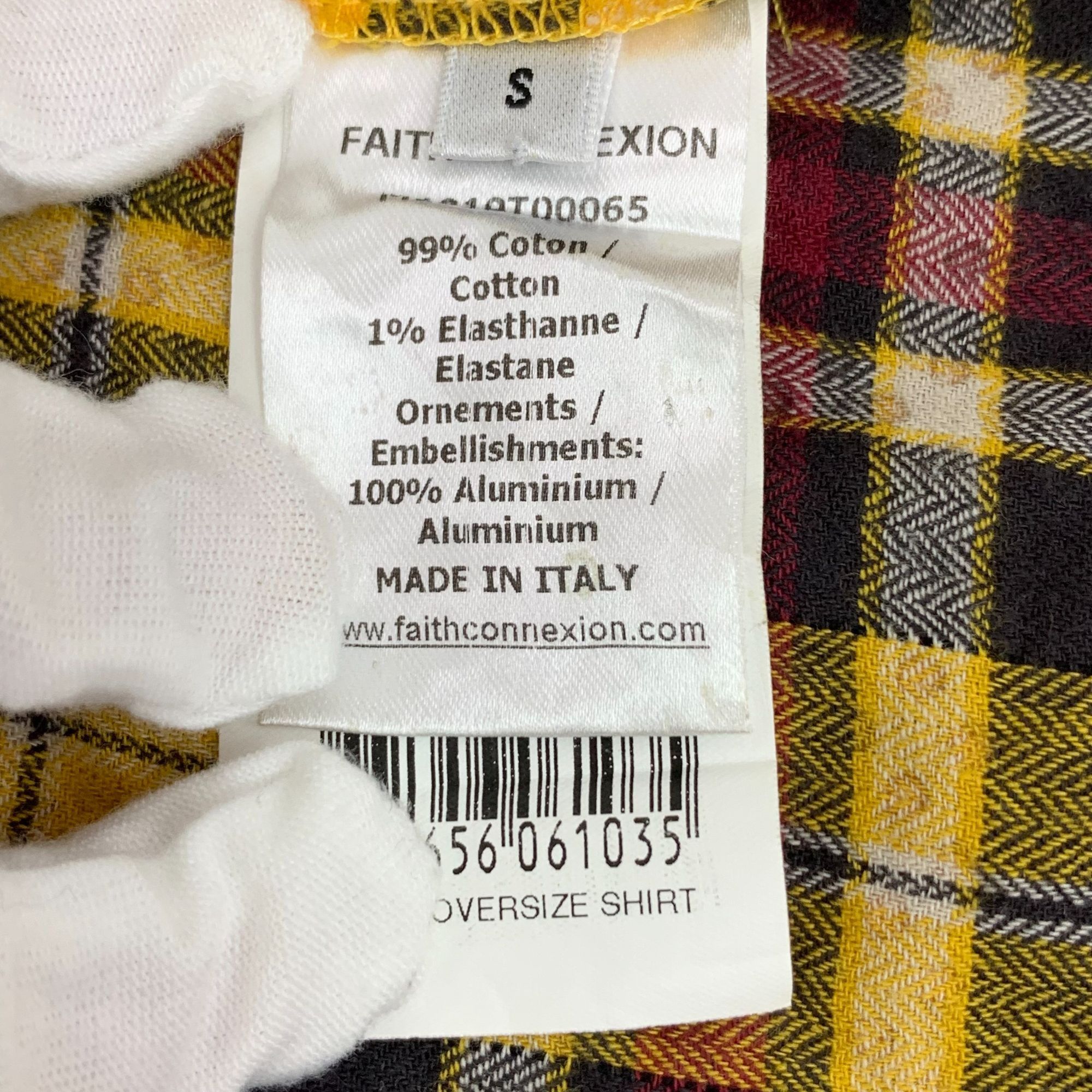 Faith Connexion Faith Connexion Yellow Beaded Checkered Oversize Shirt Long- Size S / US 4 / IT 40 - 4 Thumbnail
