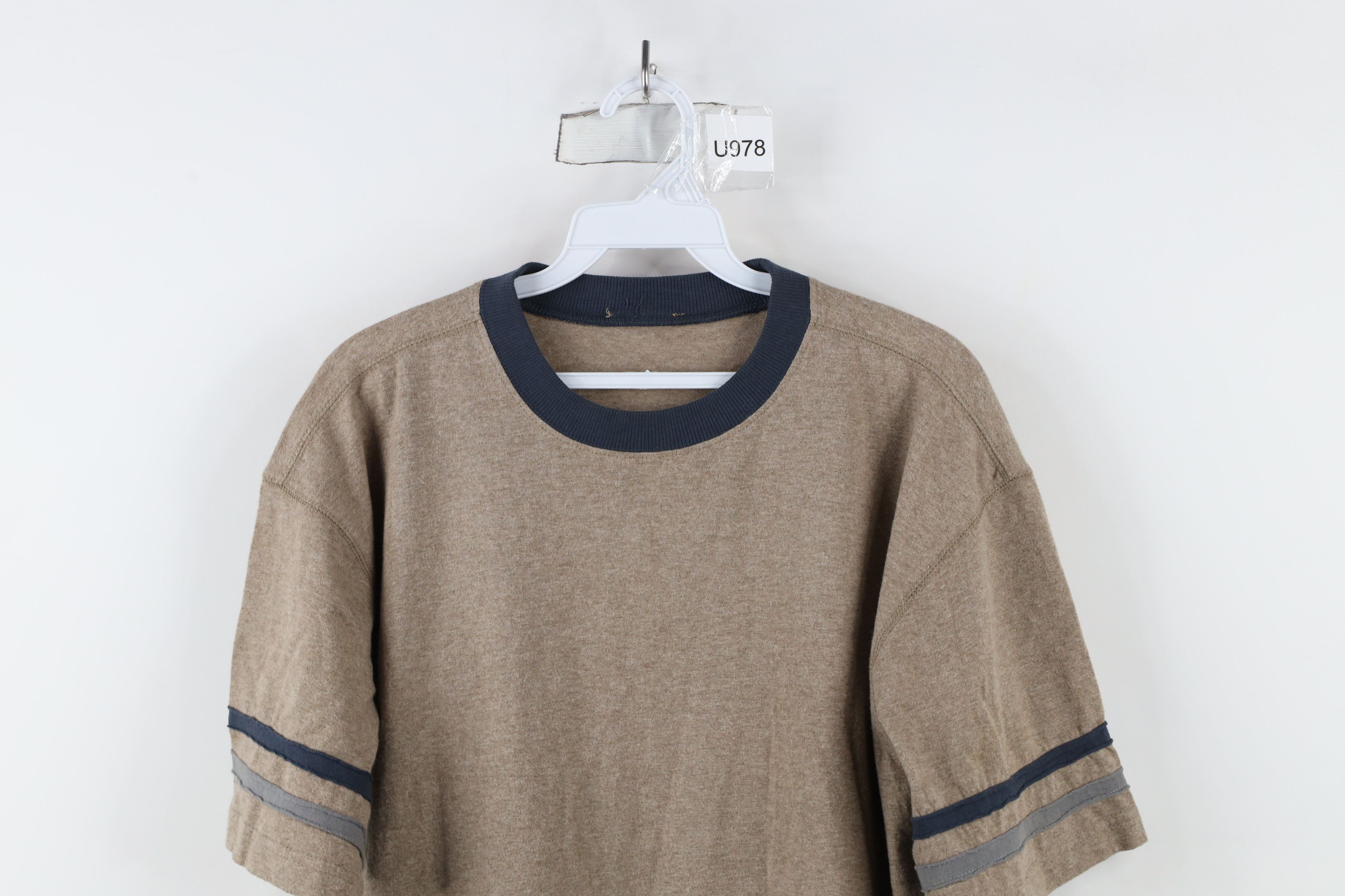 Vintage Vintage 90s Streetwear Striped Short Sleeve T-Shirt Brown Size US M / EU 48-50 / 2 - 2 Thumbnail