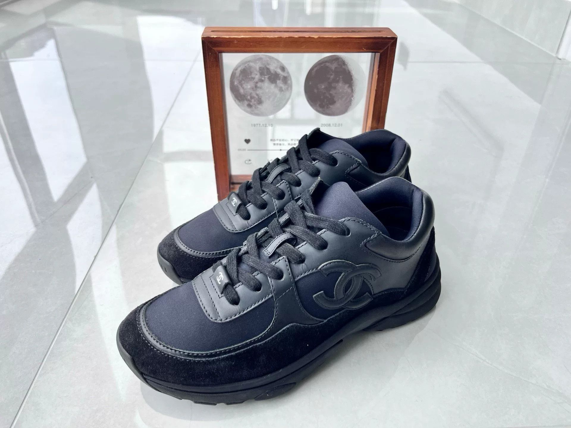 Chanel Chanel Casual Black Lowtop Sneakers it_37 Women Size US 7 / IT 37 - 1 Thumbnail