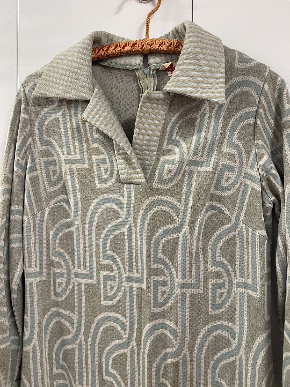 Vintage 60’s 70’s VTG Vintage Mid Century Long Multi Pattern Dress Size M / US 6-8 / IT 42-44 - 4 Thumbnail