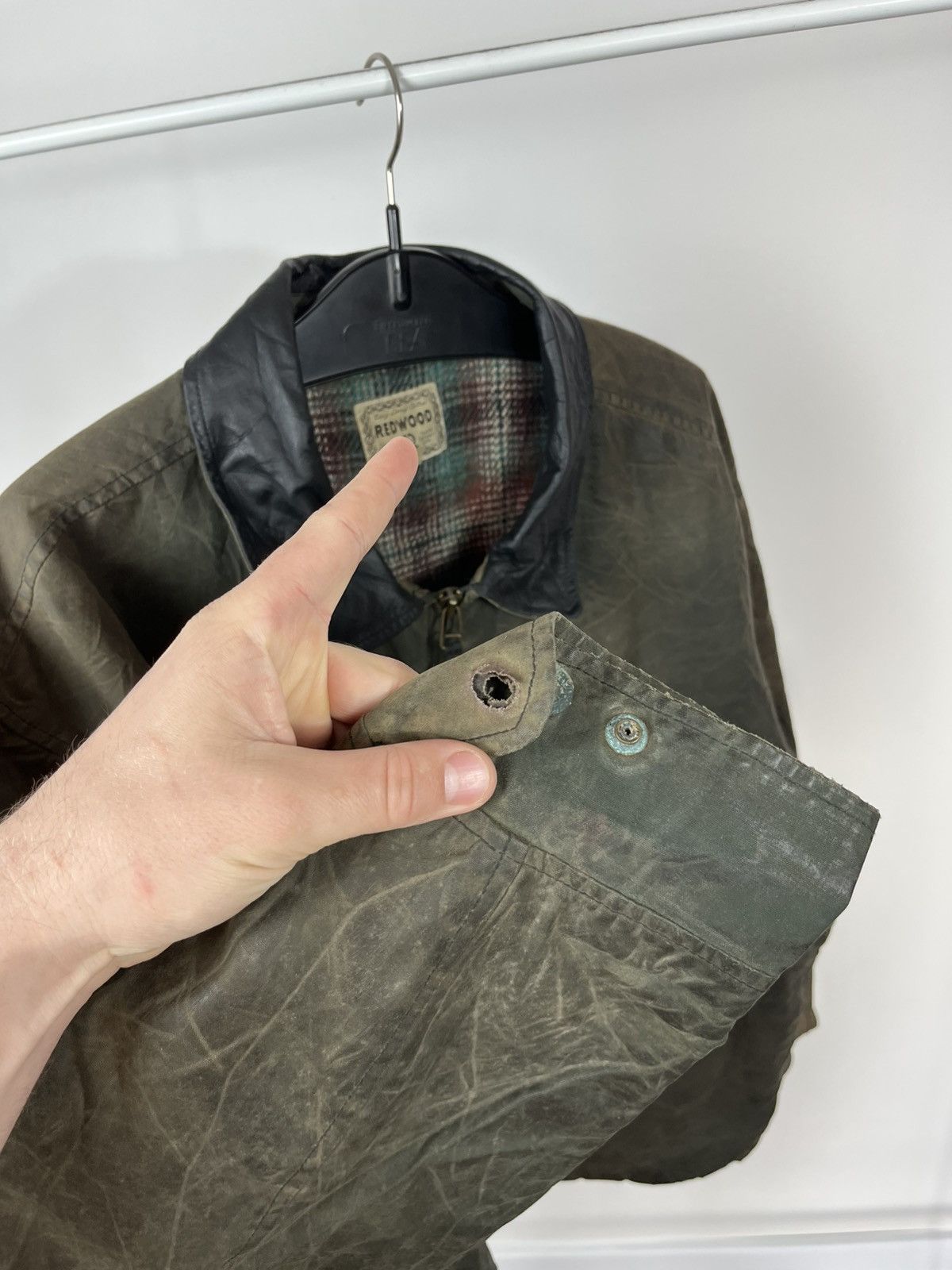 Other Vintage Redwood Waxed Jacket Distressed Leather Collar XL Size US XL / EU 56 / 4 - 8 Thumbnail