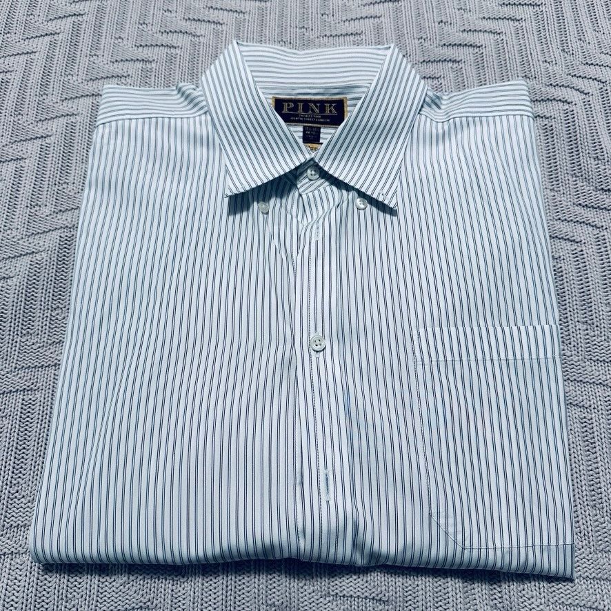 Thomas Pink Thomas Pink black and white striped Imperial button down Size US XL / EU 56 / 4 - 1 Thumbnail
