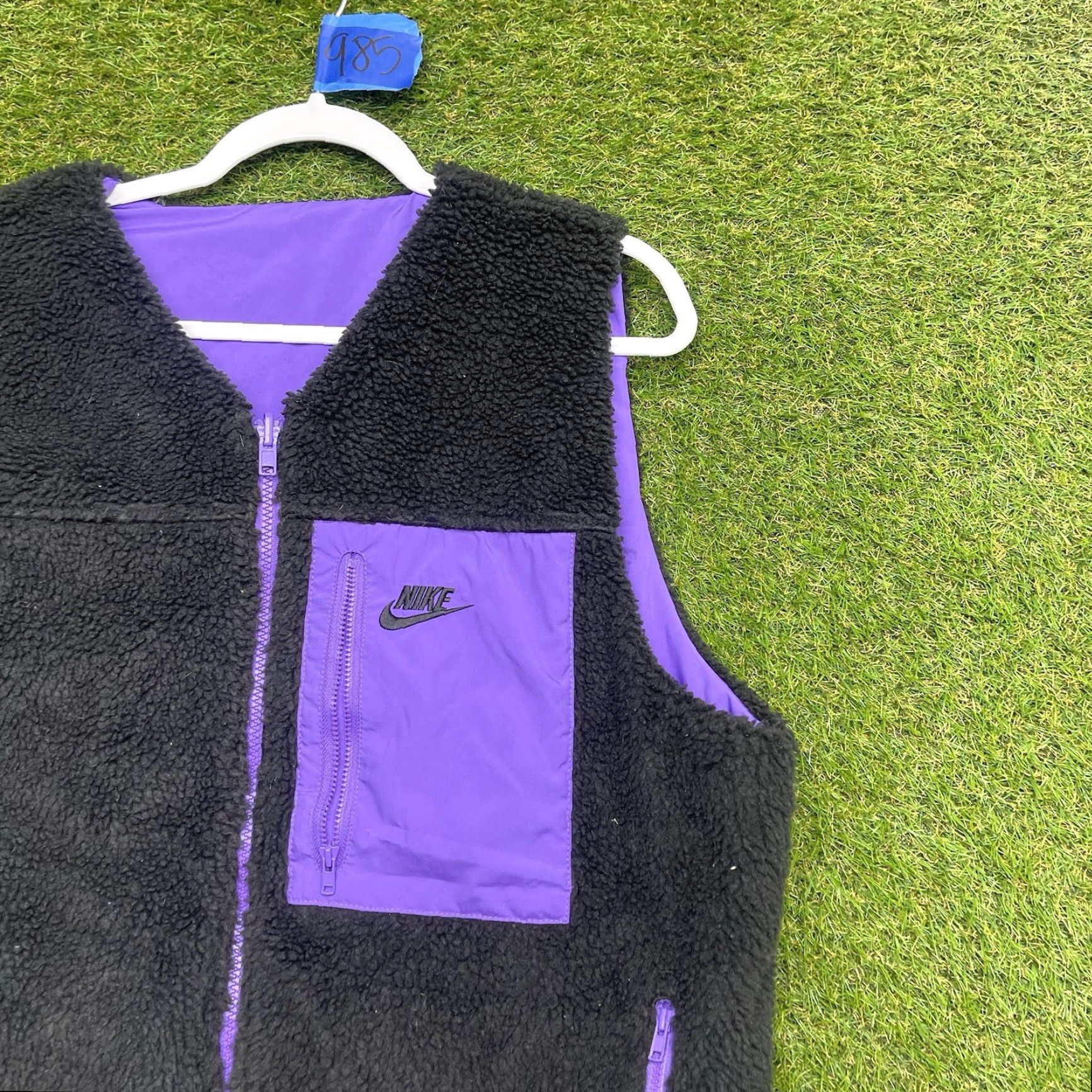 Nike Nike Reversible Vest Mens Medium Black Purple Sherpa Winterized Fleece Tech Size US M / EU 48-50 / 2 - 3 Thumbnail