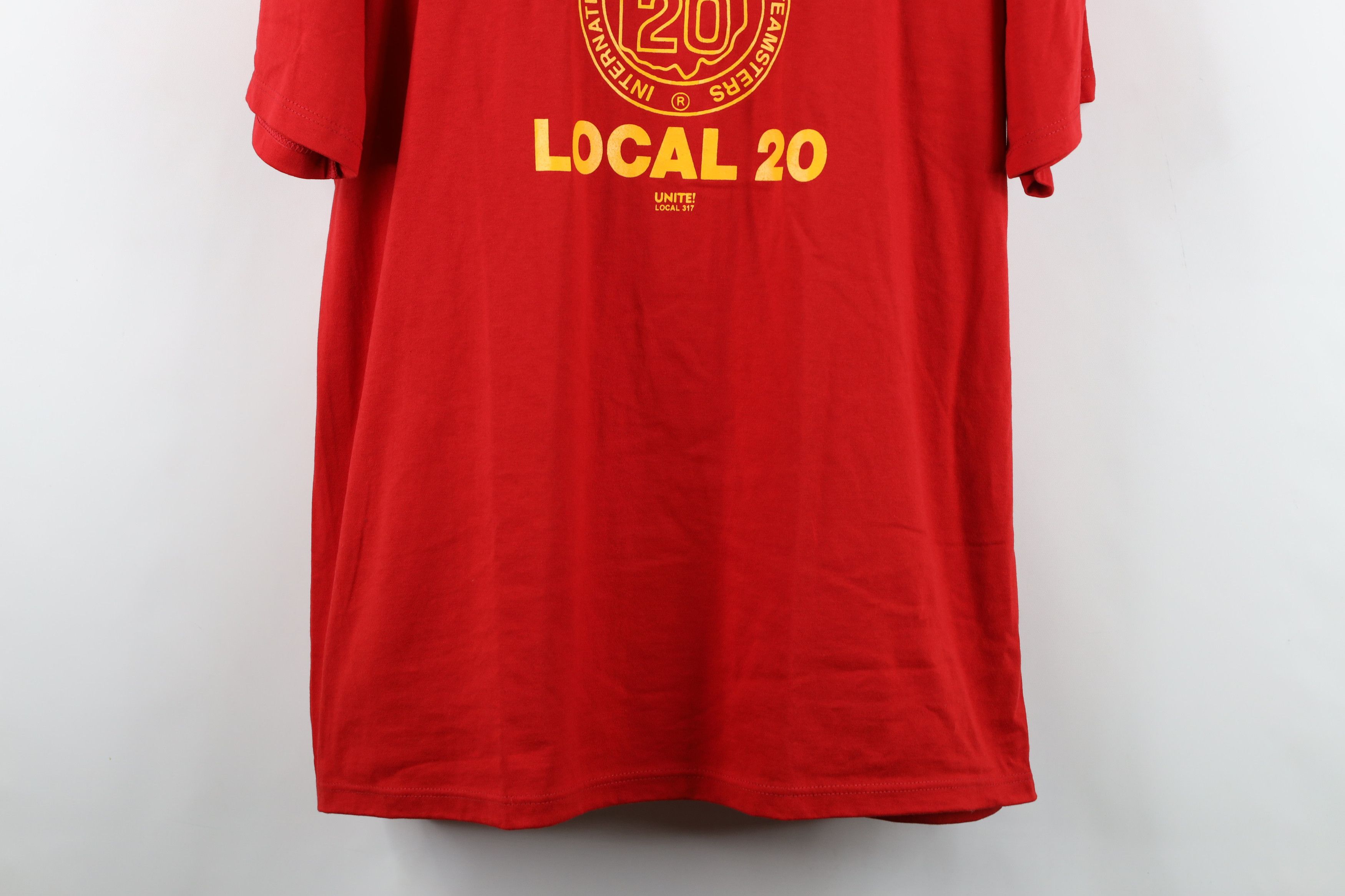 Vintage Vintage 90s Union Spell Teamsters Local 20 Union T-Shirt USA Size US XL / EU 56 / 4 - 3 Thumbnail