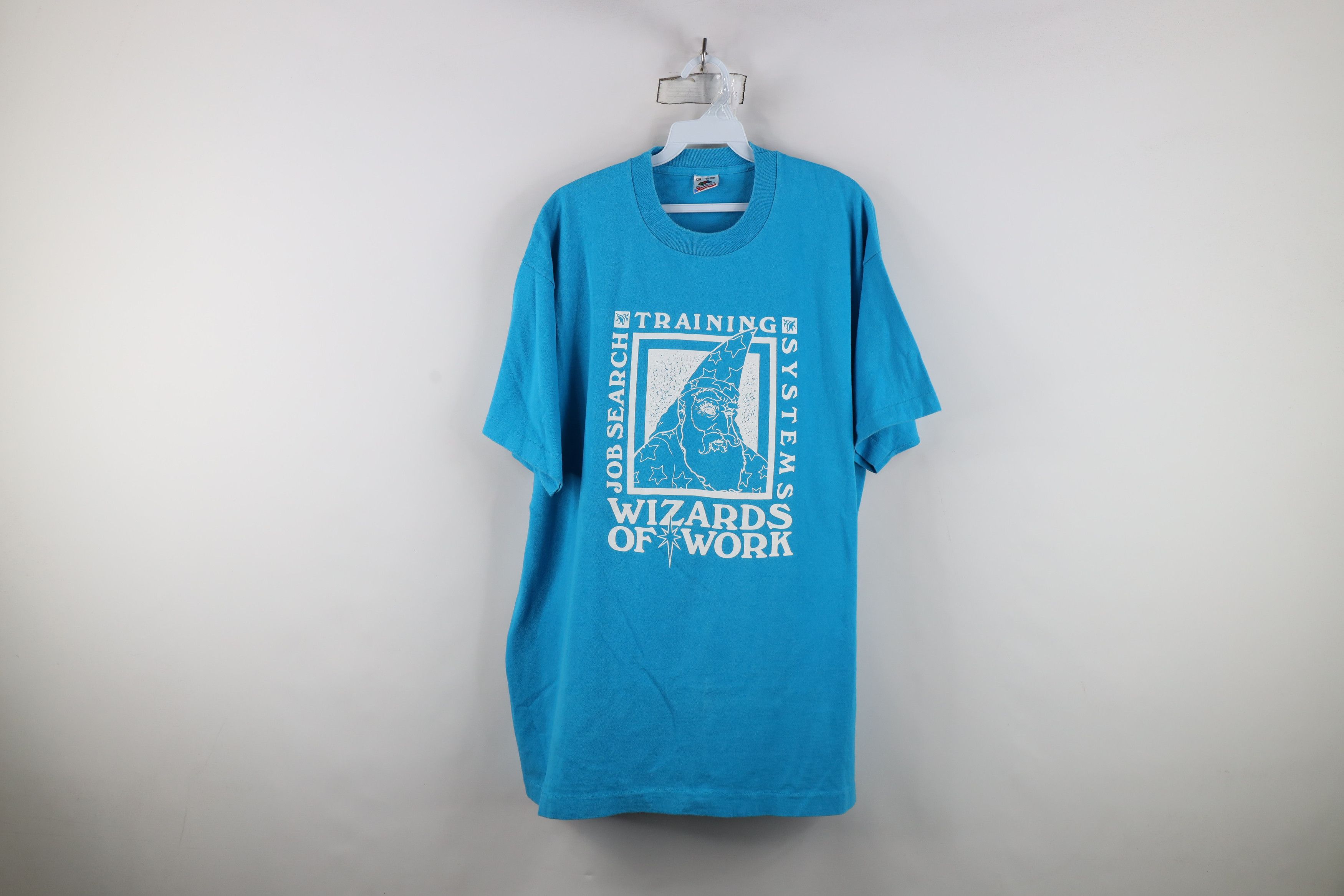 Vintage Vintage 90s The Wizards of Work Job Short Sleeve T-Shirt Size US XL / EU 56 / 4 - 1 Thumbnail