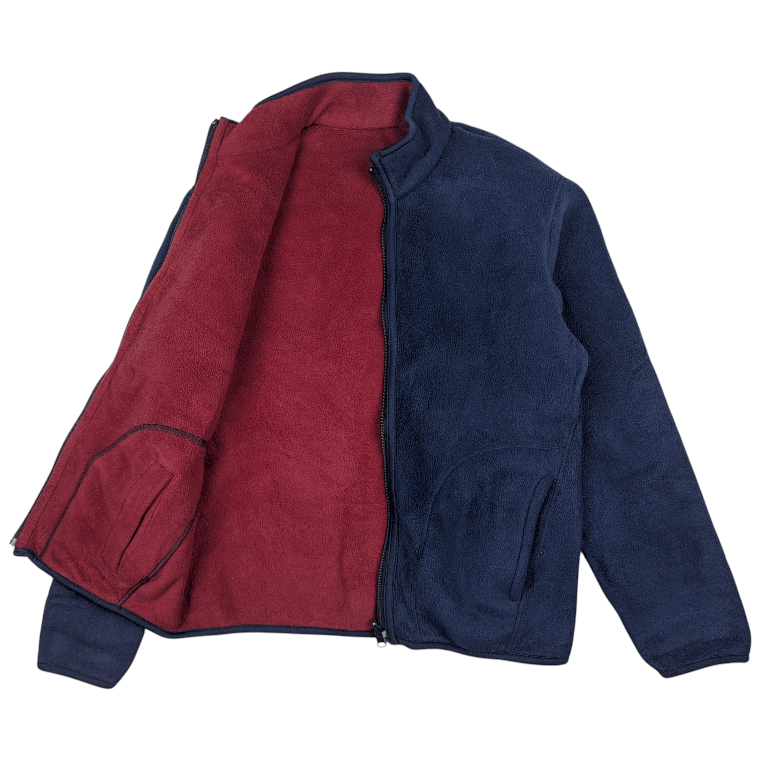Uniqlo Vintage 90's UNIQLO Reversible Blue Navy Red Fleece Jacket Size US S / EU 44-46 / 1 - 5 Thumbnail
