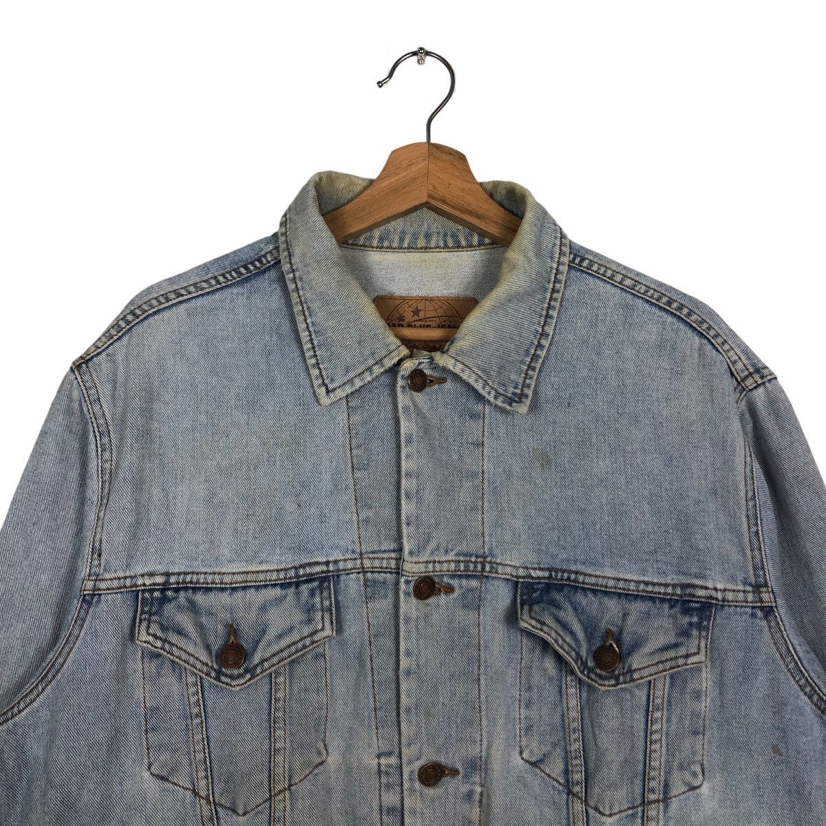 Japanese Brand 🔥90’s Trucker Denim Jacket Biker Gap Blue Jeans Japan Size US M / EU 48-50 / 2 - 3 Thumbnail