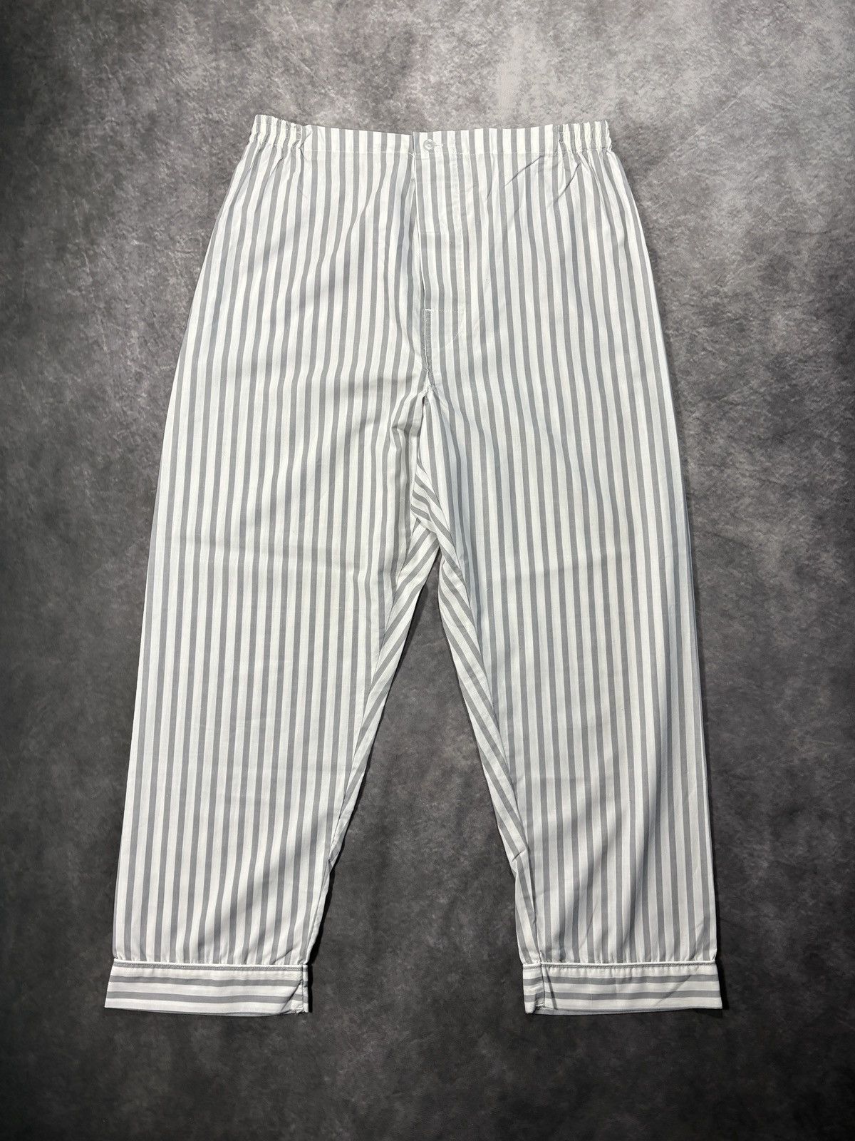 Vintage Vintage Striped Pajamas 90s Sleep Set Matching Suit Prison Size US 35 - 9 Thumbnail
