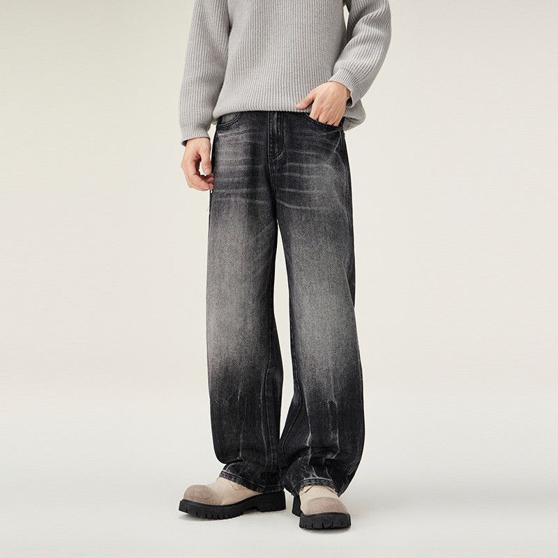 Japanese Brand American street men's lightning straight loose jeans Size US 32 / EU 48 - 2 Thumbnail