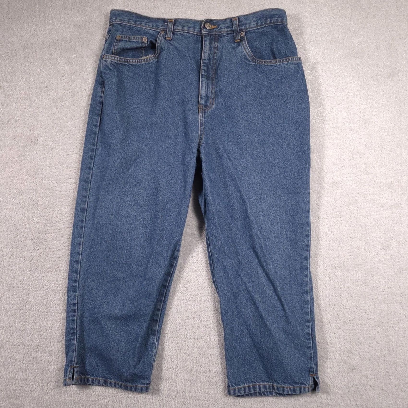 Bill Blass VINTAGE Bill Blass Jeans Womens 14 Blue High Rise Easy Fit Mom Tapered Denim 90s Size 36" / US 14 / IT 50 - 2 Thumbnail