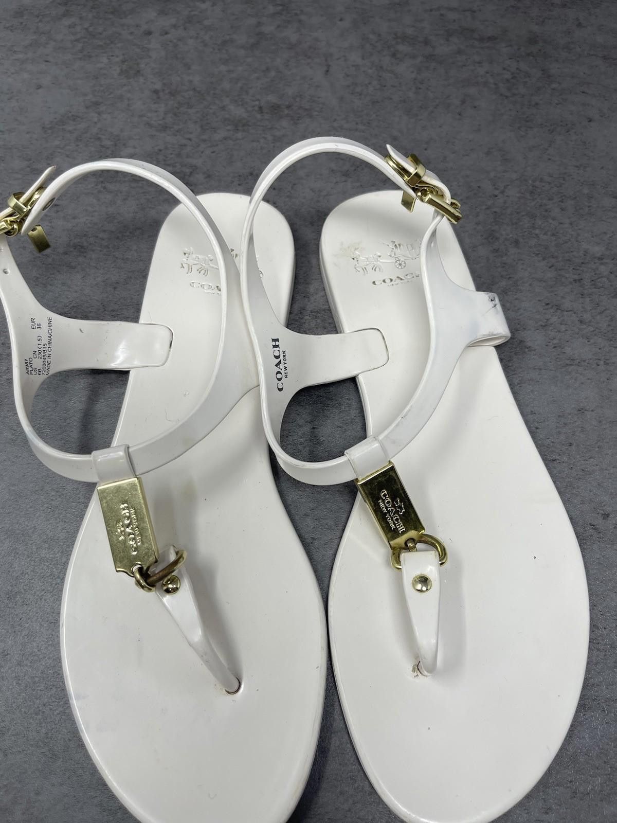 Coach Coach Sandals Womens Size 6 Plato Jelly White Size US 6 / IT 36 - 8 Thumbnail