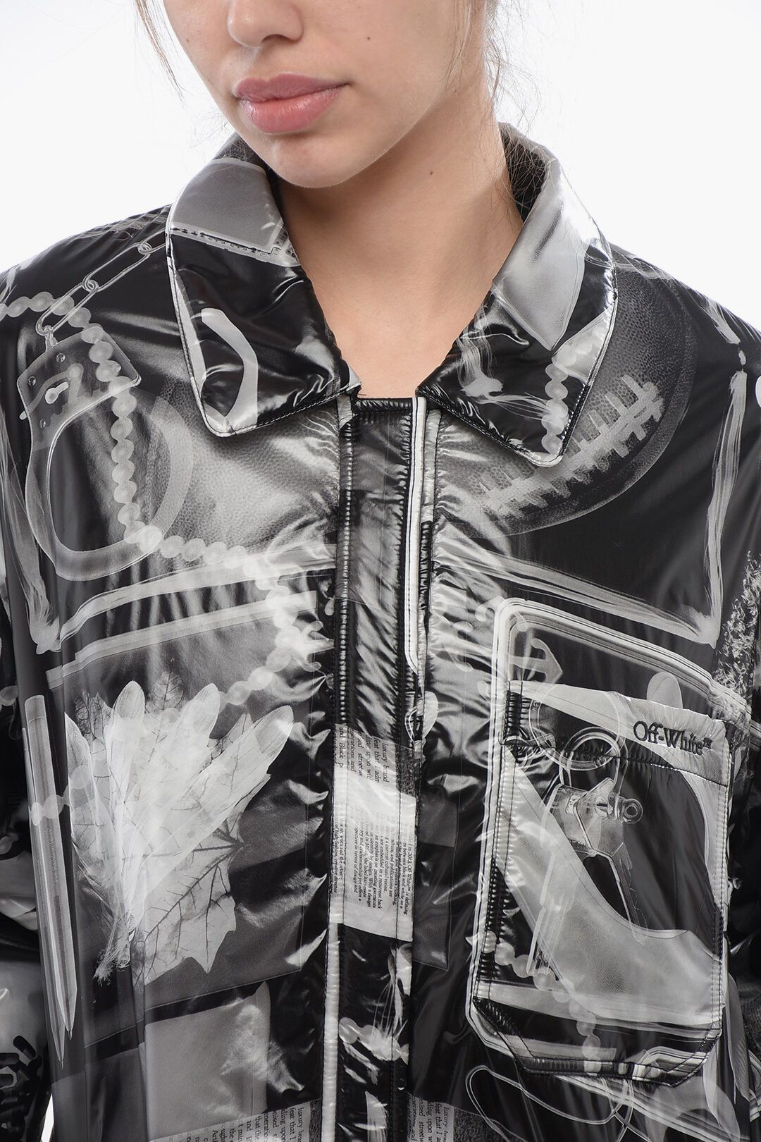 Off-White og1mm1125 Printed Nylon Xray Padded Windbreaker Jacket Size L / US 10 / IT 46 - 3 Thumbnail