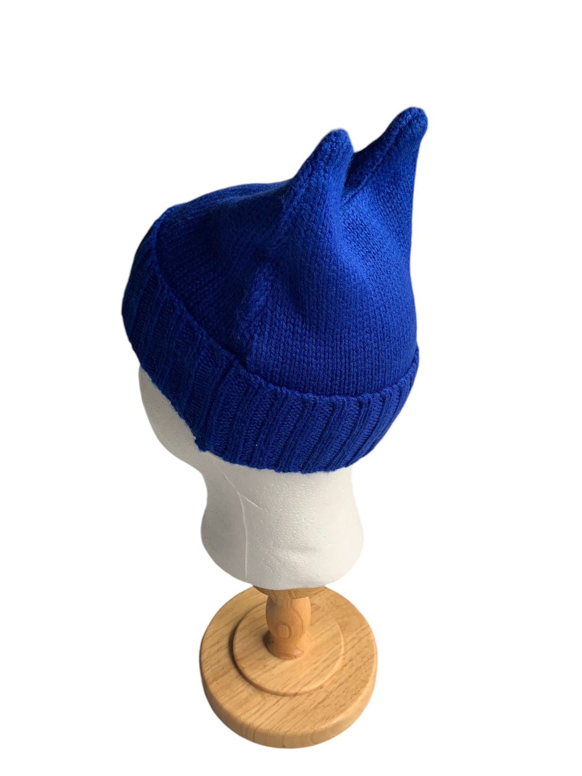 Japanese Brand × Kapital × Vintage Devil Horn Blue Japanese Rare Knit Beanie hats☠️ Size ONE SIZE - 8 Thumbnail